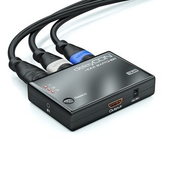 deleyCON deleyCON HDMI Kabel SET - 3x 1m - UHD 4K HDR 3D 1080p 2160p ARC - 3 HDMI-Kabel