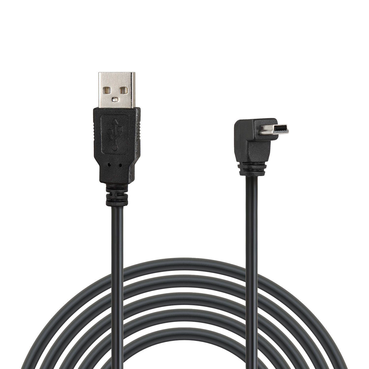 Wicked Chili MiniUSB Ladekabel für Garmin Navi 90°abgewinkelt Gaming-Controllerkabel, MiniUSB, USB-A (180 cm), Extra Lang, MiniUSB-Stecker 90° abgewinkelt, Hi-Speed Datenkabel für K