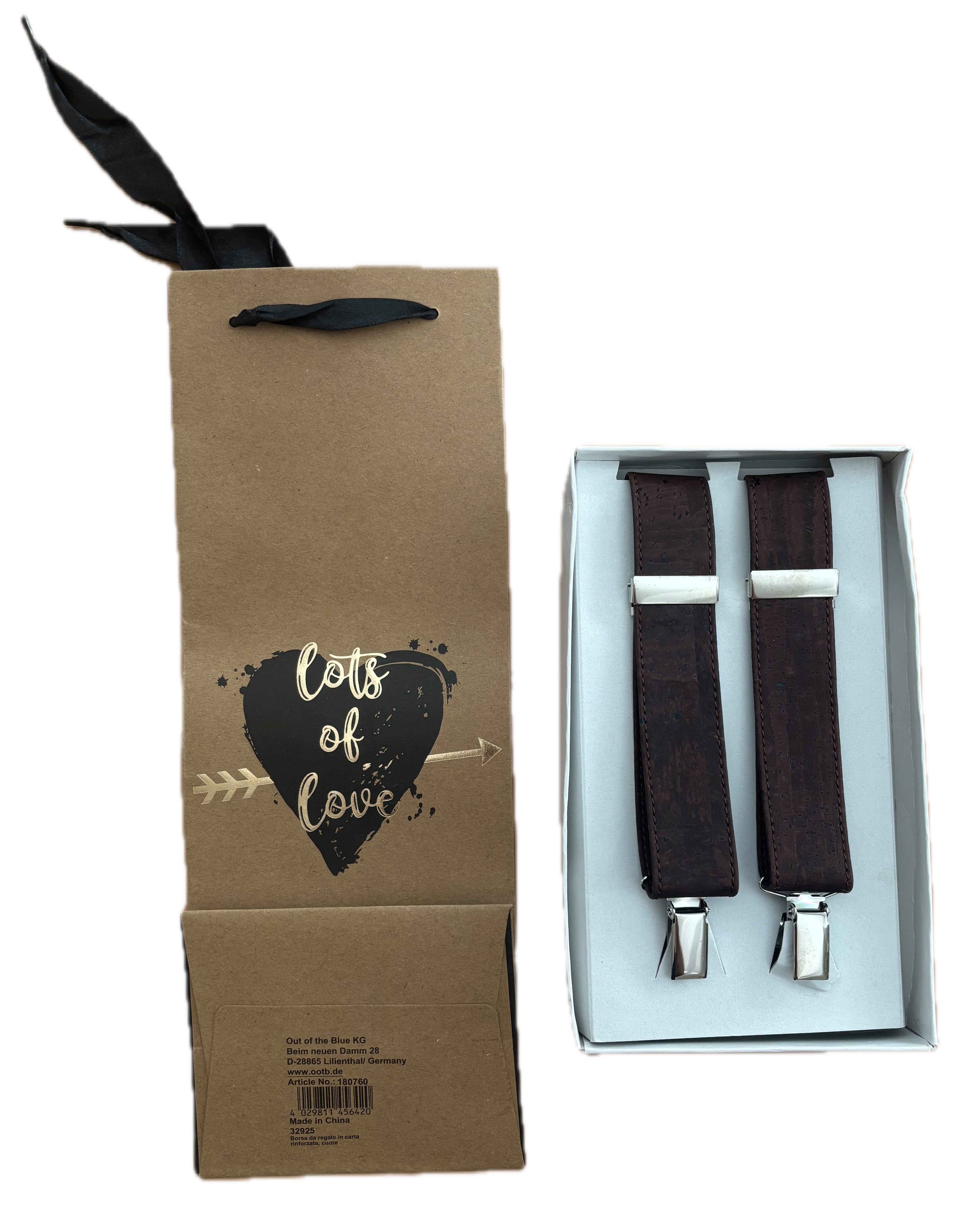 LK Trend & Style Hosenträger Verstellbare Korkriemen Herren (großartiges Accessoires für Herren und Damen) Kork ist ein sehr geschmeidiges Material