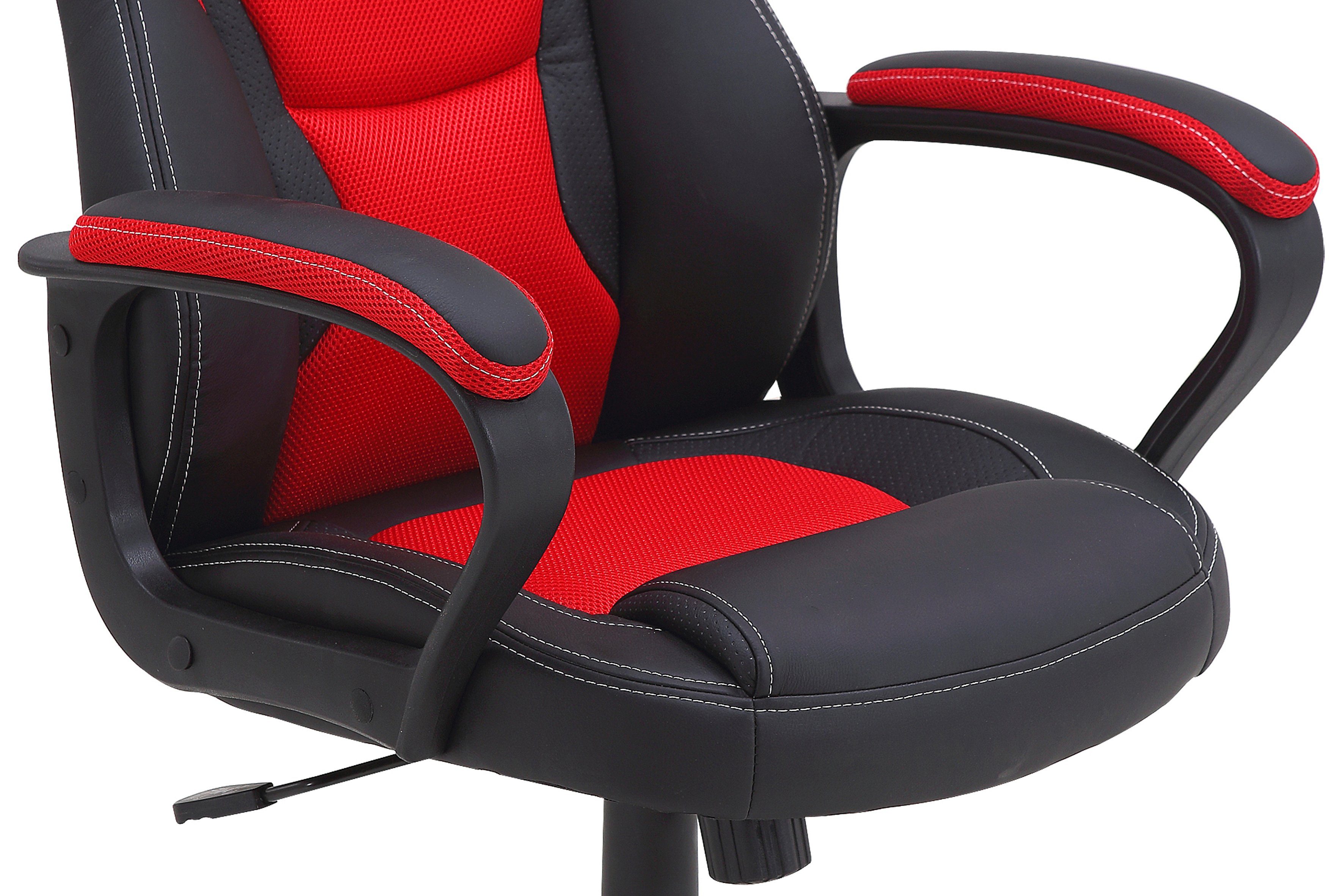 Farben Gaming Chair, schwarz/rot Matteo, byLIVING verstellbarer verschiedenen in Gaming-Stuhl