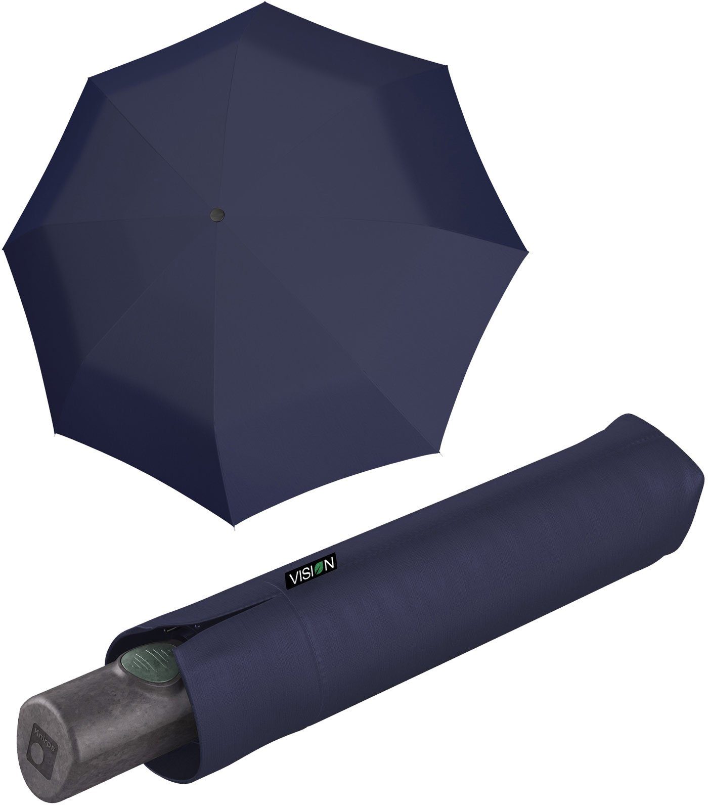 recyceltem Taschenregenschirm Knirps® Duomatic, Schirmdach Vision Terra, aus PET