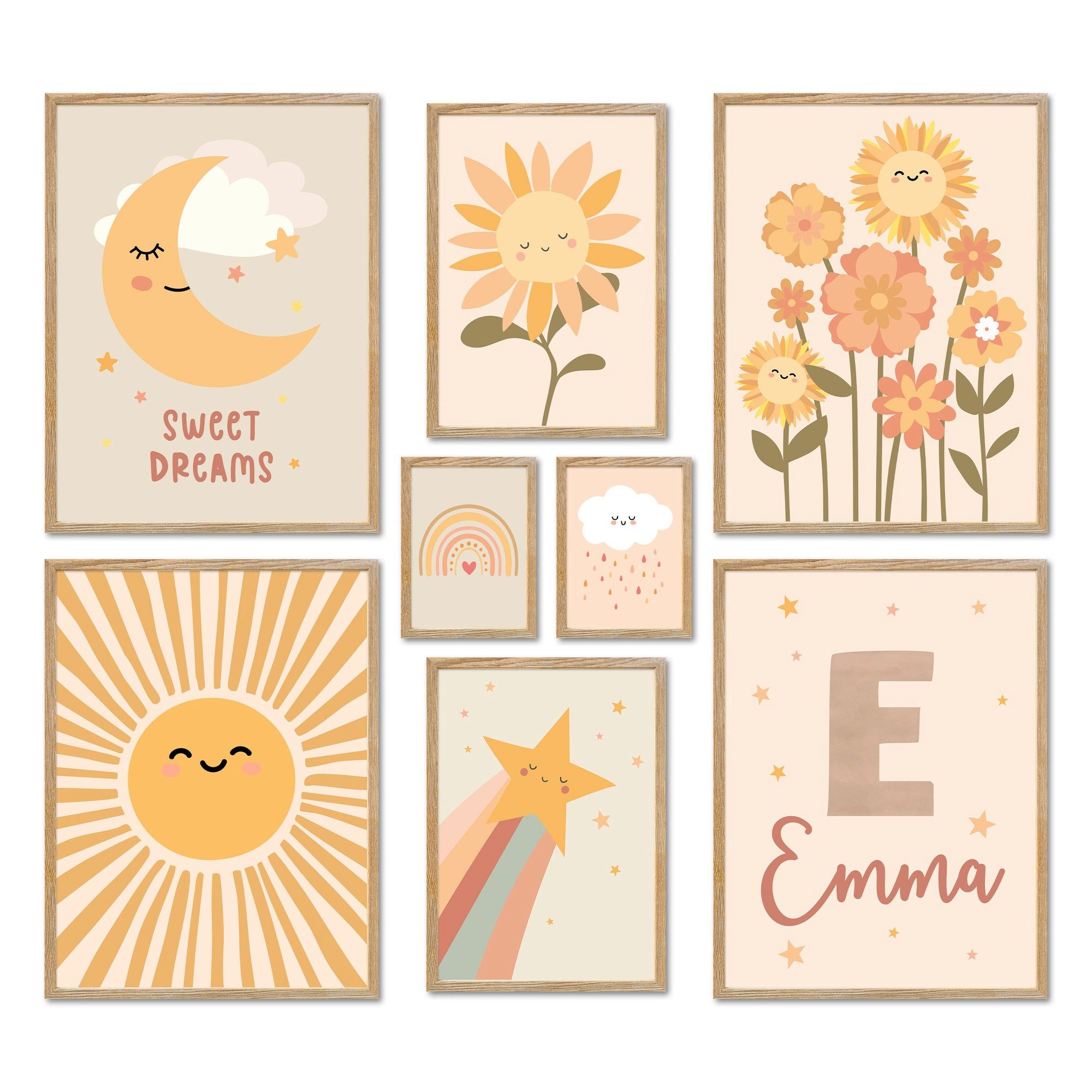 ARTFAVES Bilder-Collage Poster Set - Happy Kids Nature - Deko Wandbilder ki günstig online kaufen