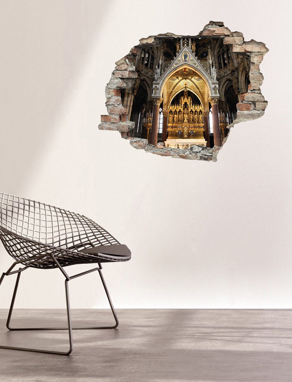 queence Wandtattoo Altar (1 St), Wandsticker, Wandbild, selbstklebend, 3D, Wanddurchbruch