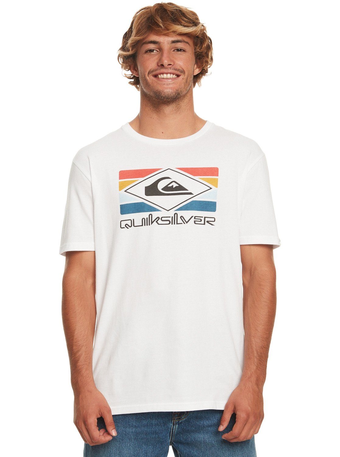 Quiksilver T-Shirt Qs White Rainbow