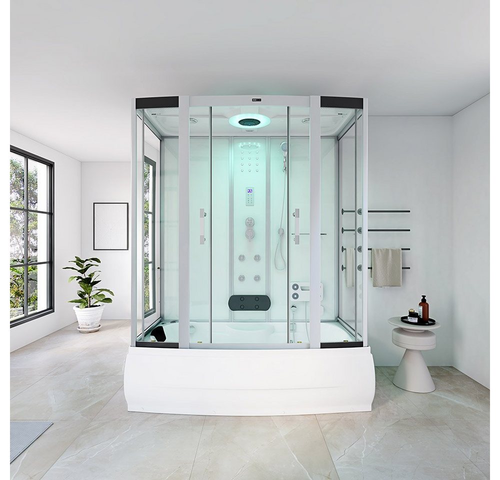 Thumbnail - HOME DELUXE Dampfdusche DIAMOND - Weiß, BxT: 170x90 cm, Dampfsauna, Badewanne, Whirlpool, Dusche