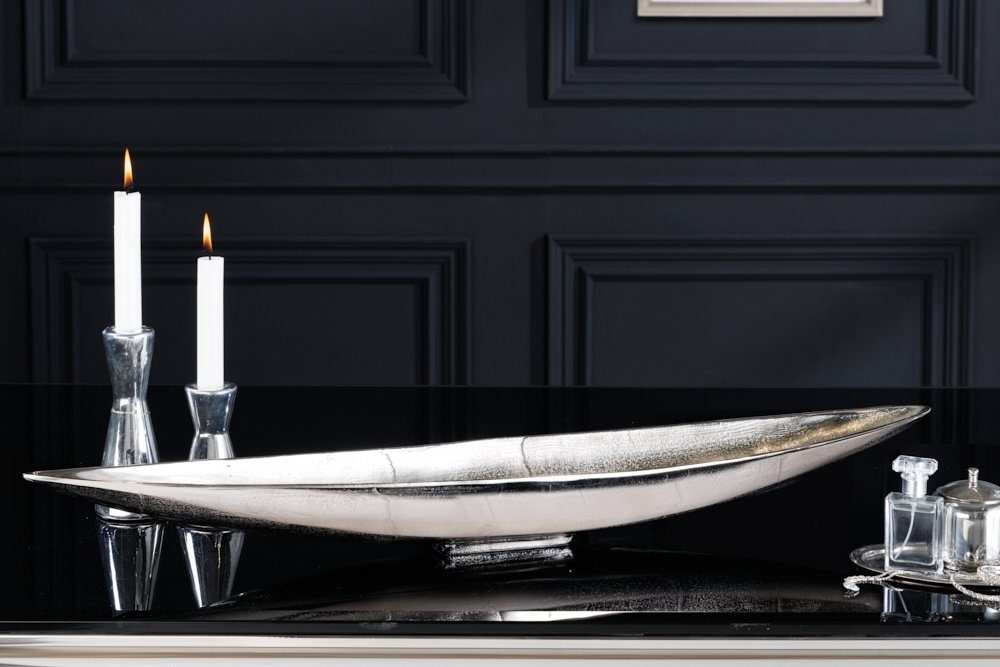 riess-ambiente Dekoschale SILVER LEAF 80cm silber günstig online kaufen