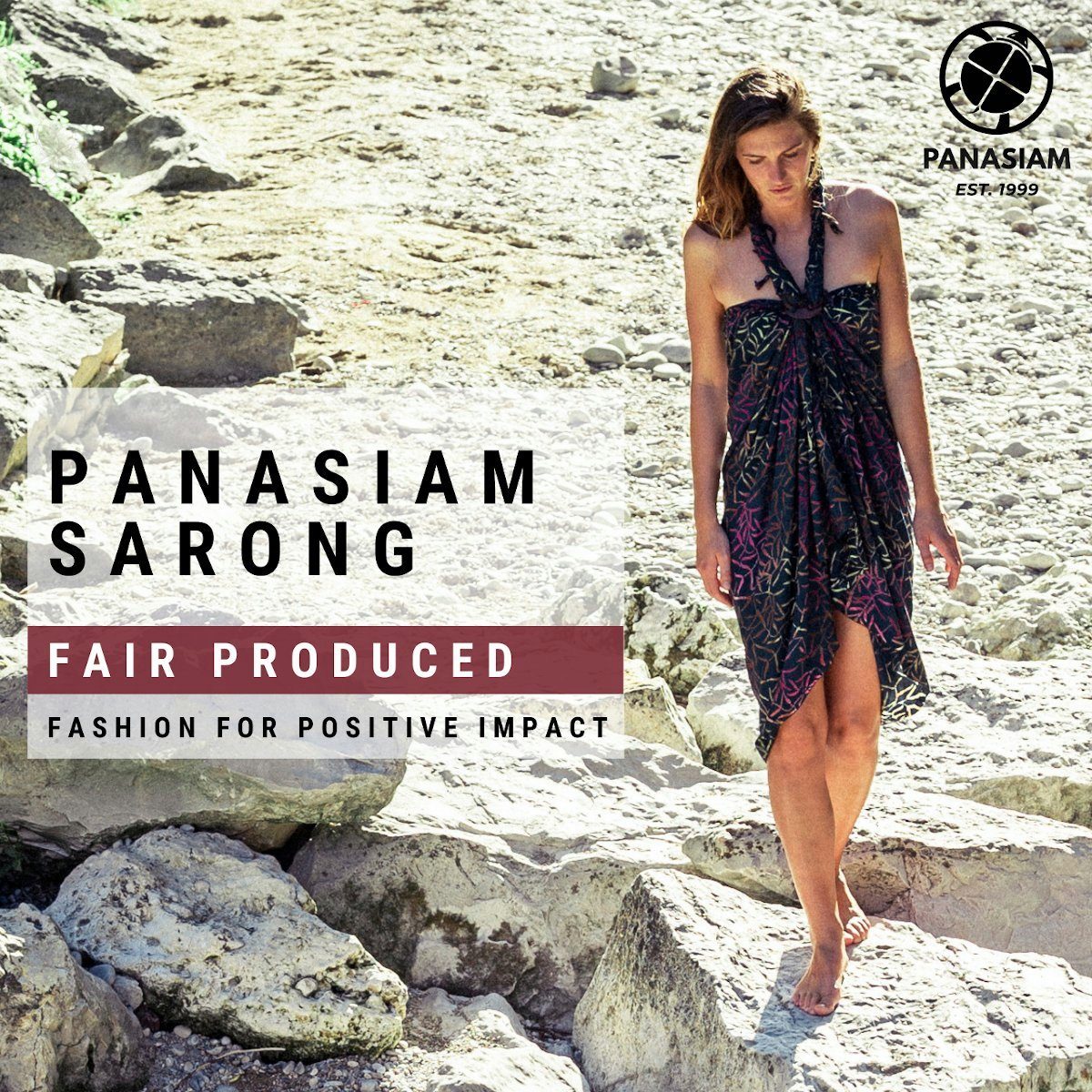 PANASIAM Pareo Sarong Wachsbatik dunkle Cover-up aus Strand hochwertiger Schultertuch Designs Viskose bamboo B025 Petrol Strandtuch, Tuch Strandkleid den für Halstuch Bikini