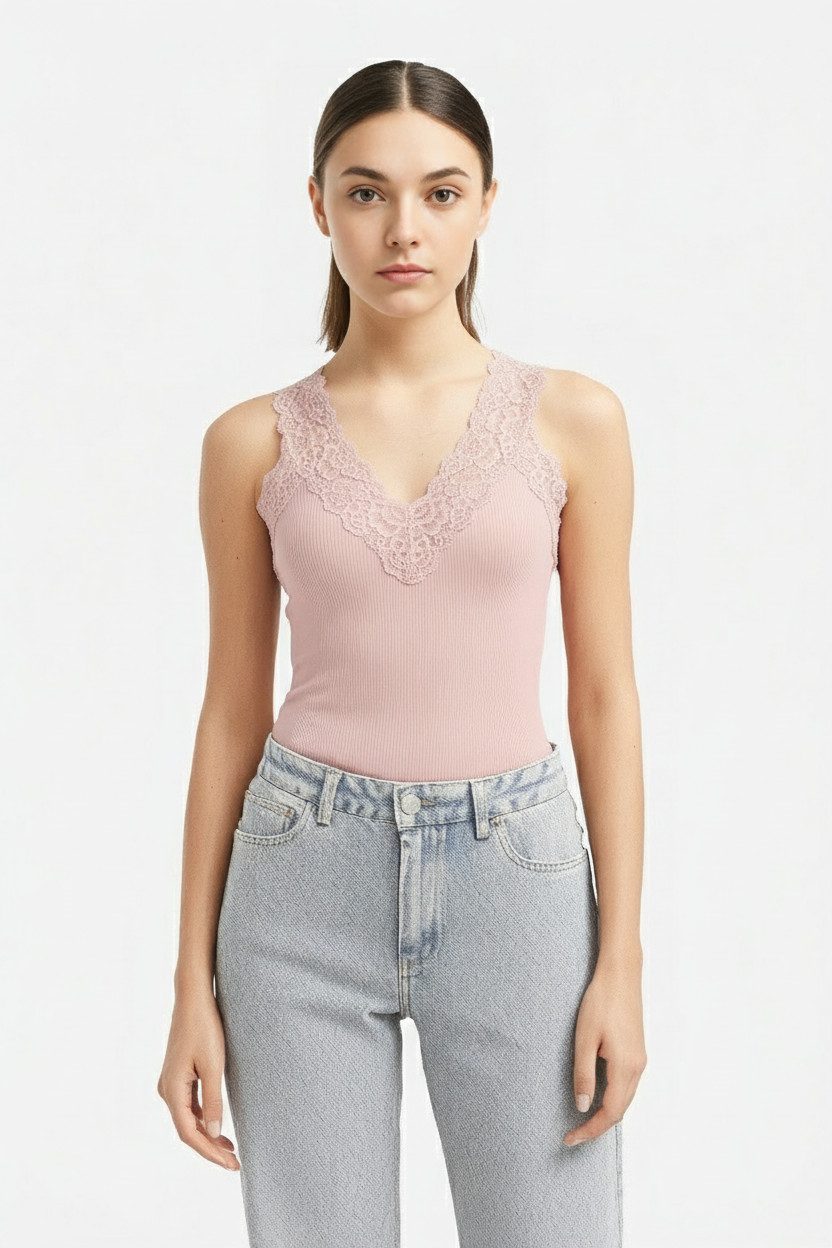 rosemunde Spitzentop Bernardine Organic Cotton Top Vintage-Spitzenbesatz am günstig online kaufen