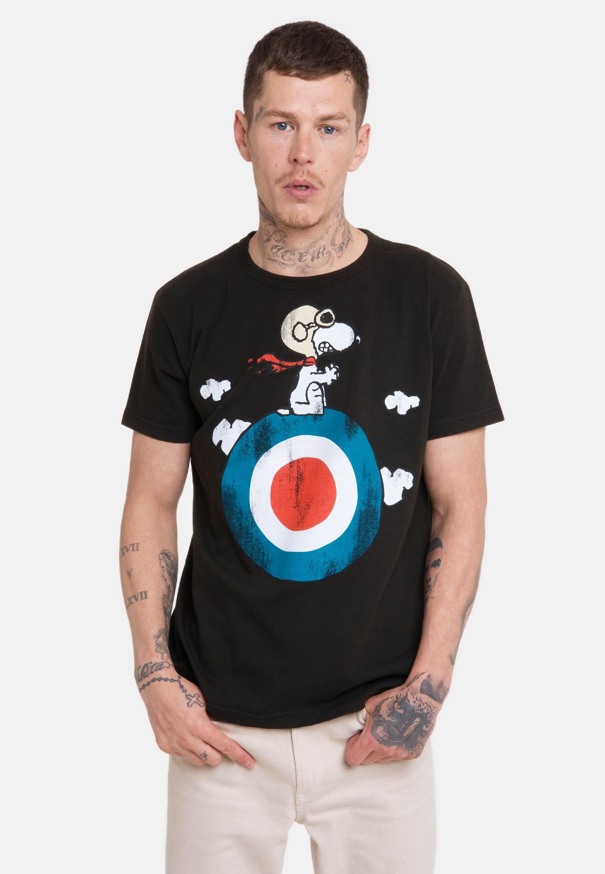 LOGOSHIRT T-Shirt Peanuts - Snoopy mit lizenziertem Print, Lustiges T-Shirt  von Logoshirt für Herren | T-Shirts