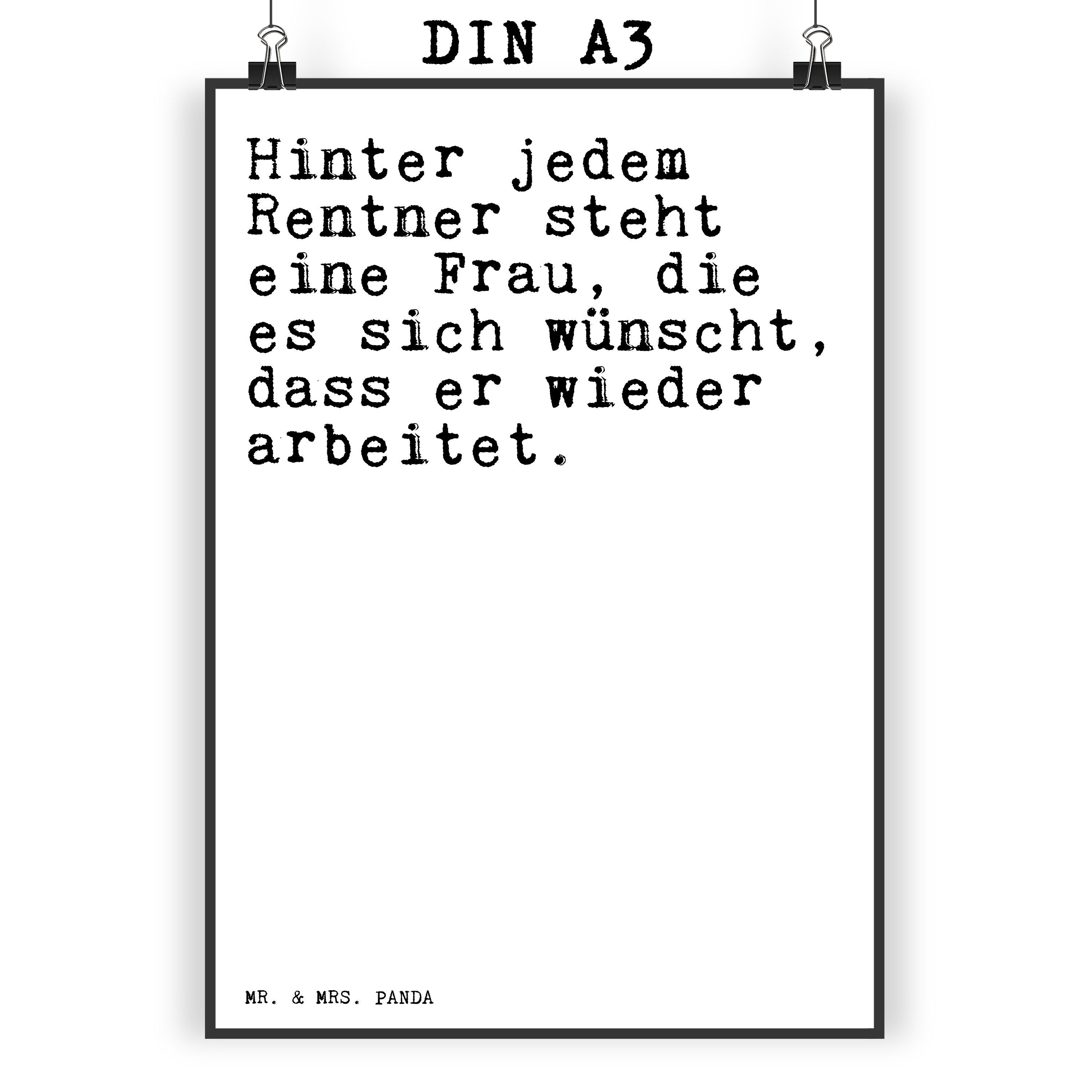 Mr. & Mrs. Panda Poster »Hinter jedem Rentner steht... Weiß