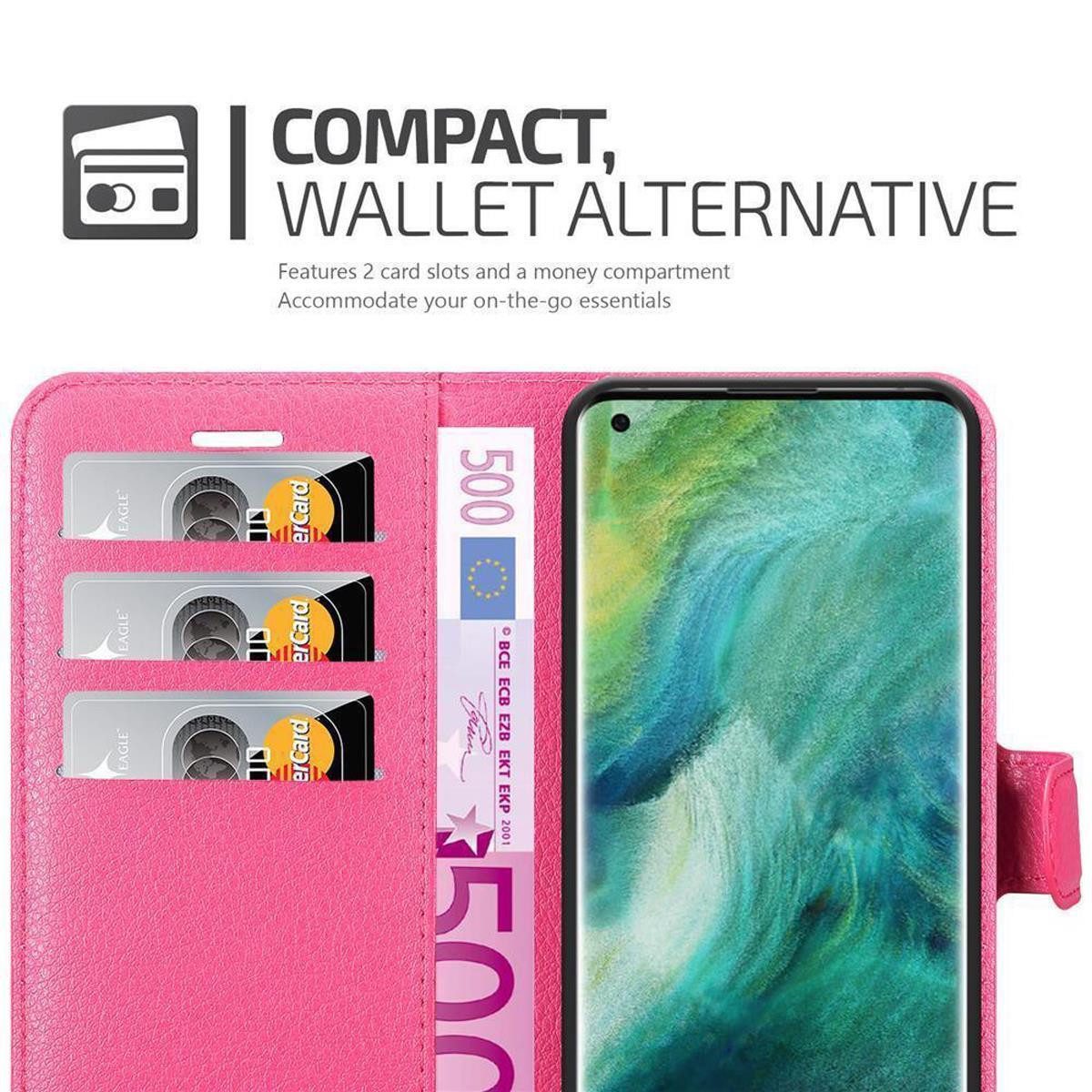 Cadorabo Handyhülle für Oppo FIND X2 PRO Hülle Oppo FIND X2 PRO, Hülle Schutzhülle mit Standfunktion, Kartenfach und Magnetverschluss