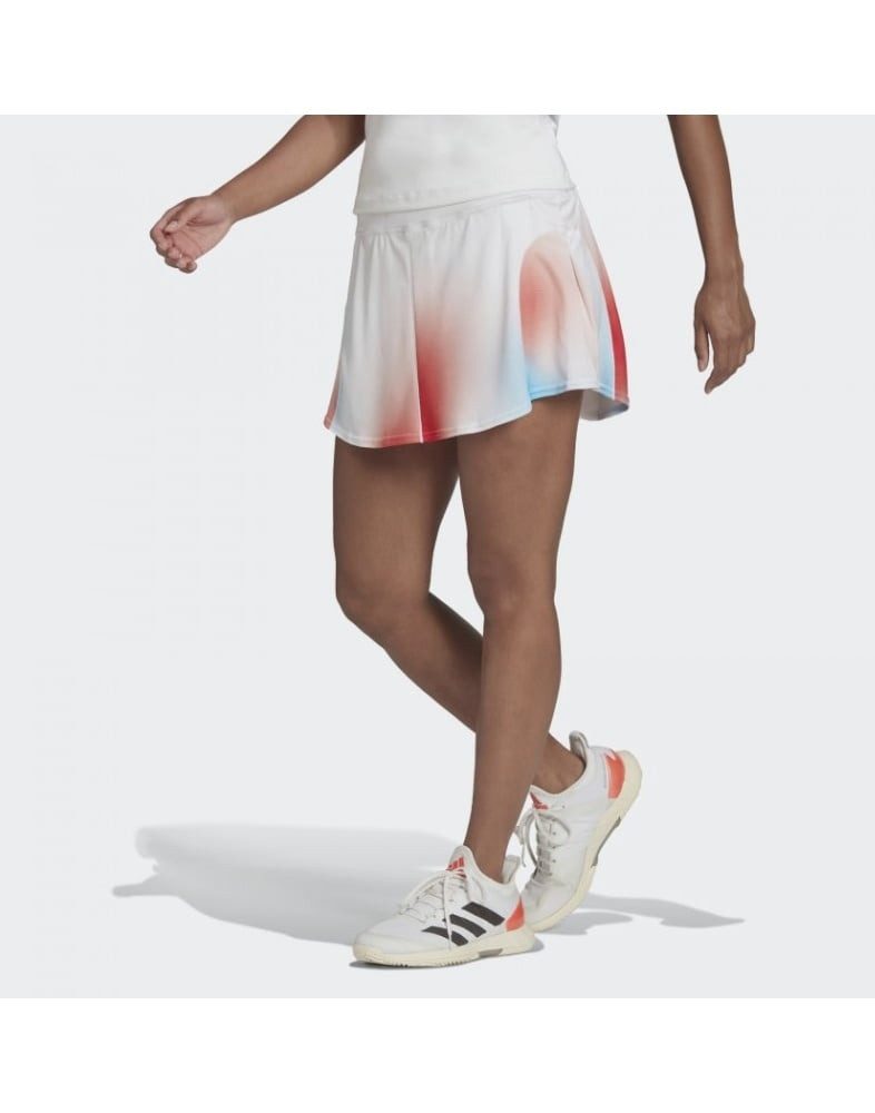 adidas Performance Tennisrock Melbourne Printed Match (integrierte Tight, hoher Bund) weiss/bunt