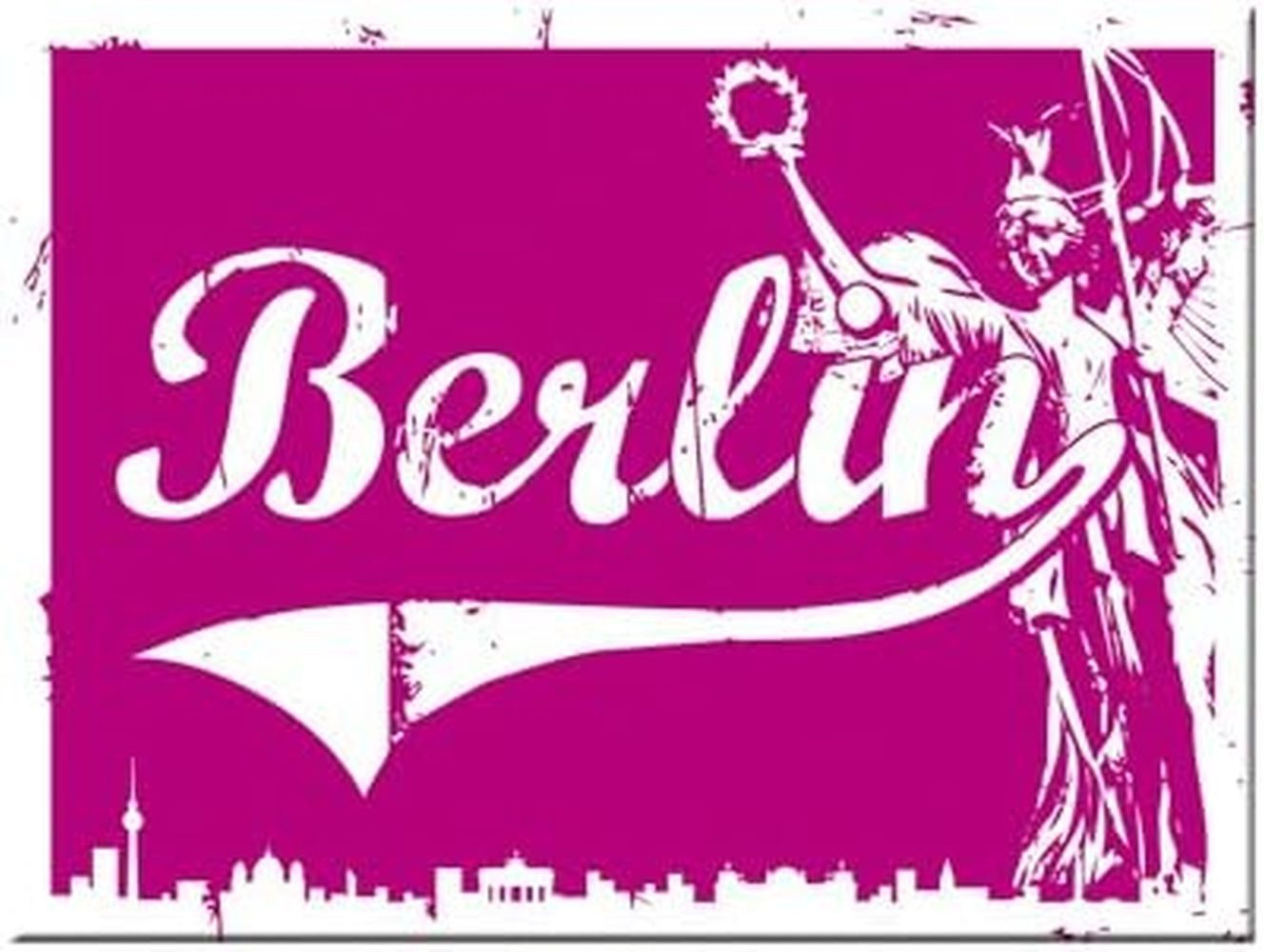 Nostalgic-Art Magnet Magnet 6 x 8 cm - Berlin CityStyle - Berlin Goldelse Pink