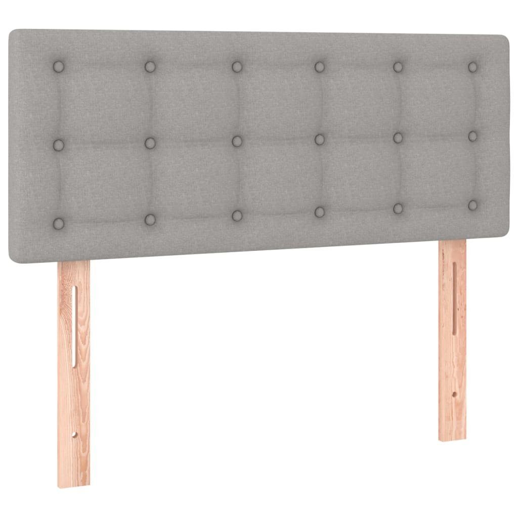 vidaXL Bett Boxspringbett mit Matratze Hellgrau 80x200 cm Stoff – Bild 5 von 5