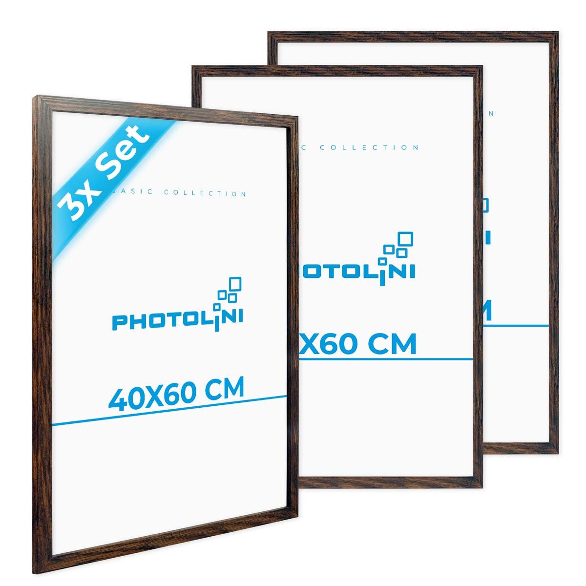 PHOTOLINI Bilderrahmen 3er Set, stabiles MDF-Holz, mit Acrylglas, extra Zub günstig online kaufen