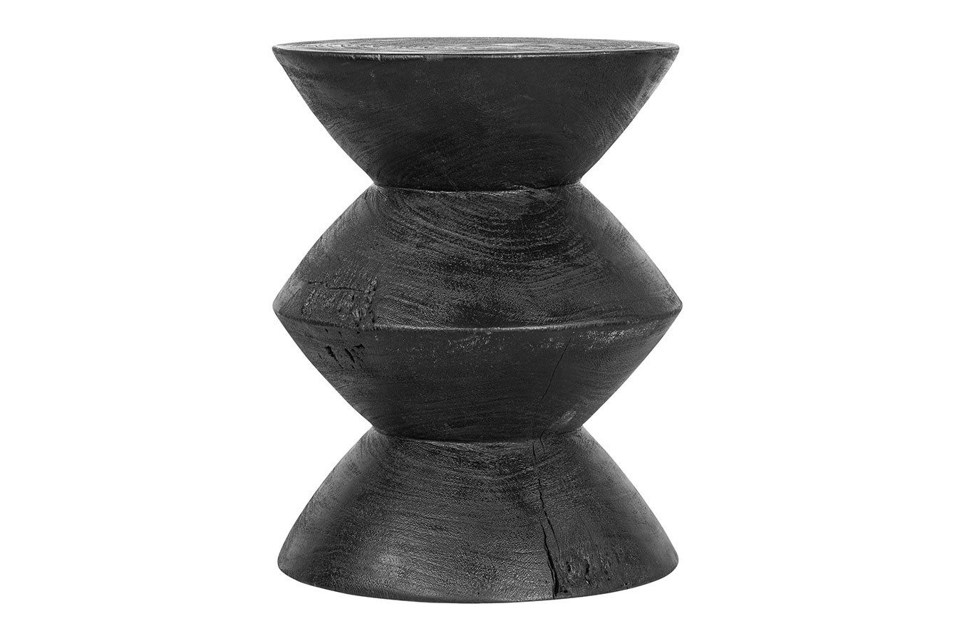 DTP Fußhocker Beisteller Curve Massivholz schwarz