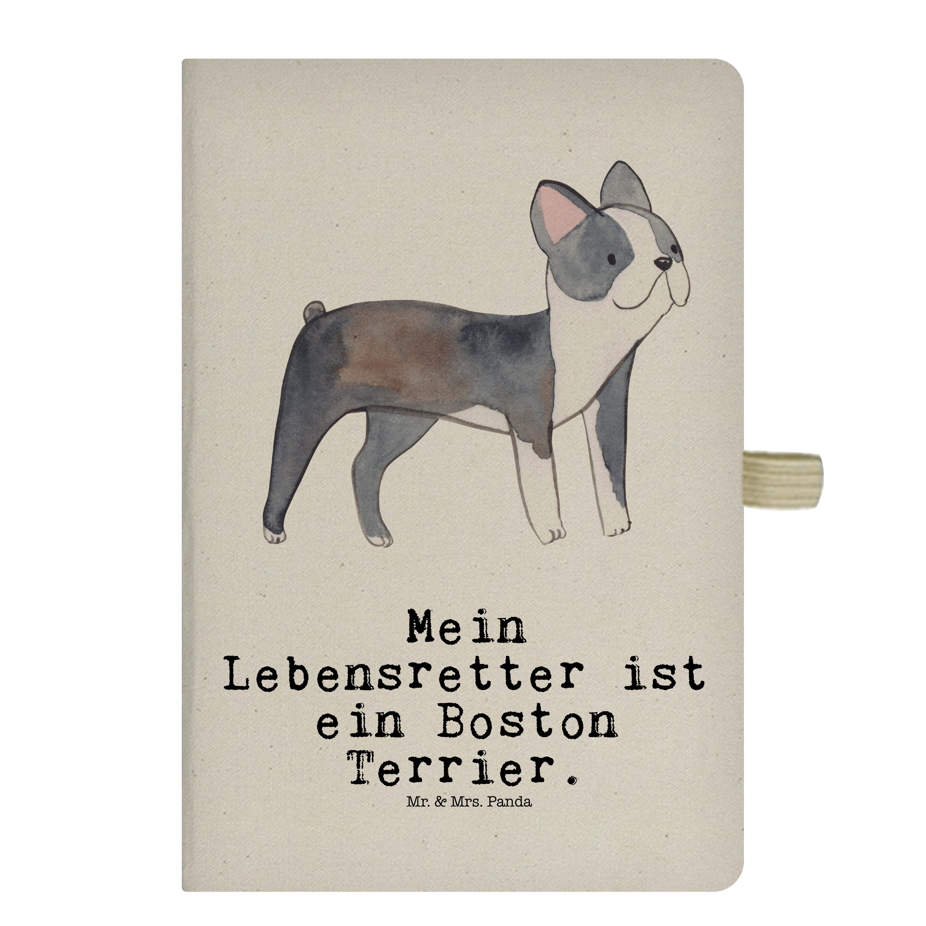Mr. & Mrs. Panda Notizbuch Boston Terrier Lebensretter - Transparent - Geschenk, Kladde, Schreib Mr. & Mrs. Panda