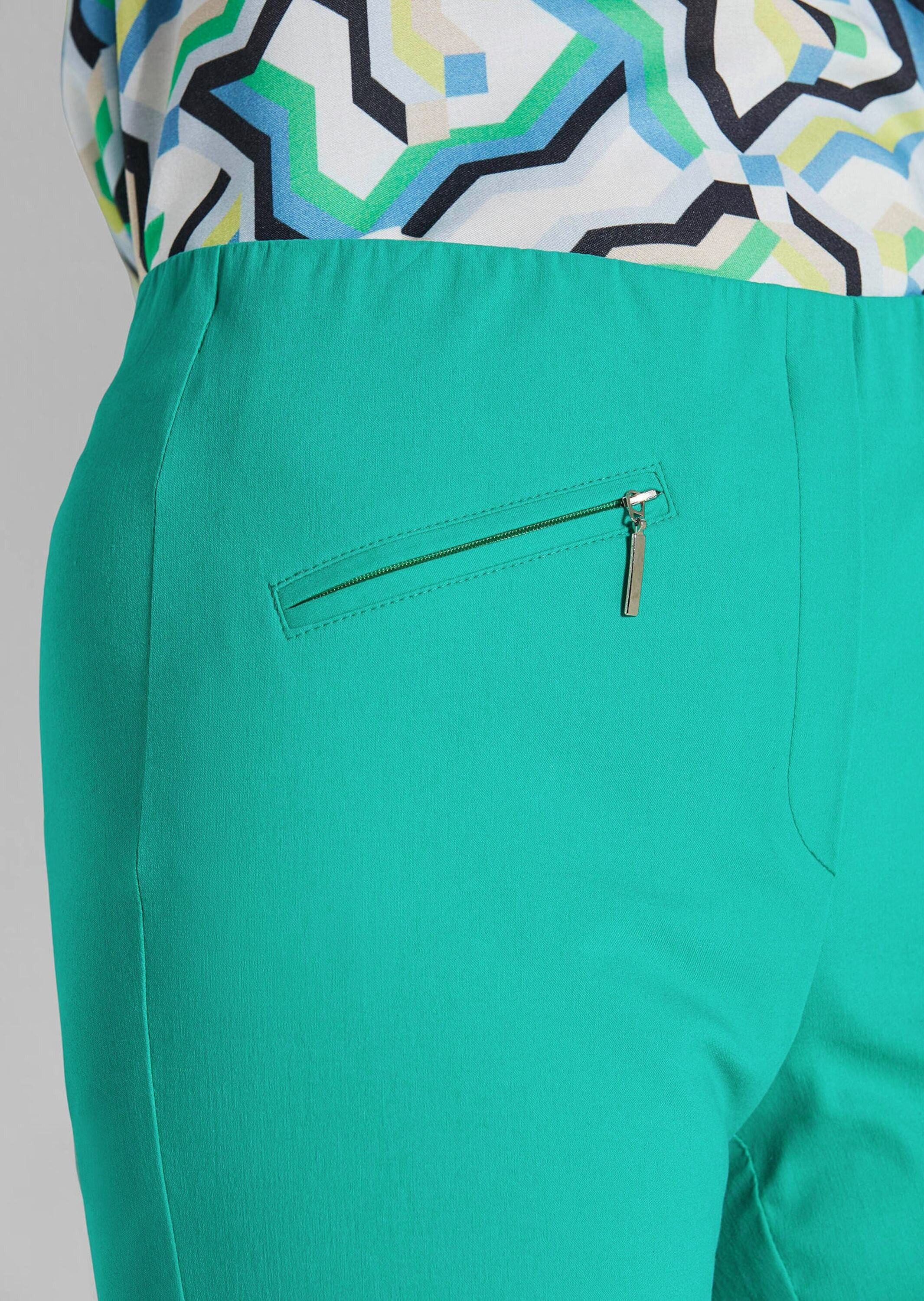 GOLDNER Stoffhose Schlupfhose LOUISA mit Steppnähten Komfortable Stretchhose, Slim Fit, mit Taschen