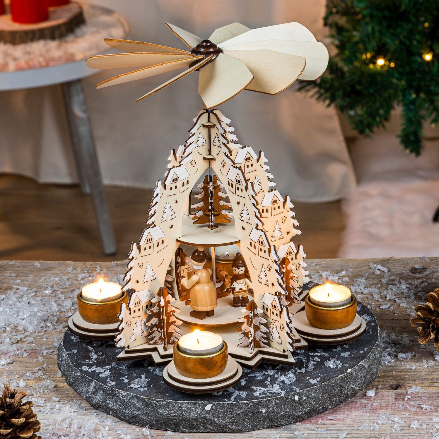 Gravidus Weihnachtspyramide Weihnachtspyramide zwei Etagen 4