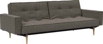 INNOVATION LIVING ™ Sofa Splitback, mit Armlehne und hellen Styletto Beinen, in skandinavischen Design