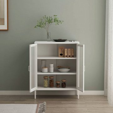 en.casa Sideboard, Falköping 80x40x101,5cm Weiß, 5cm Weiß