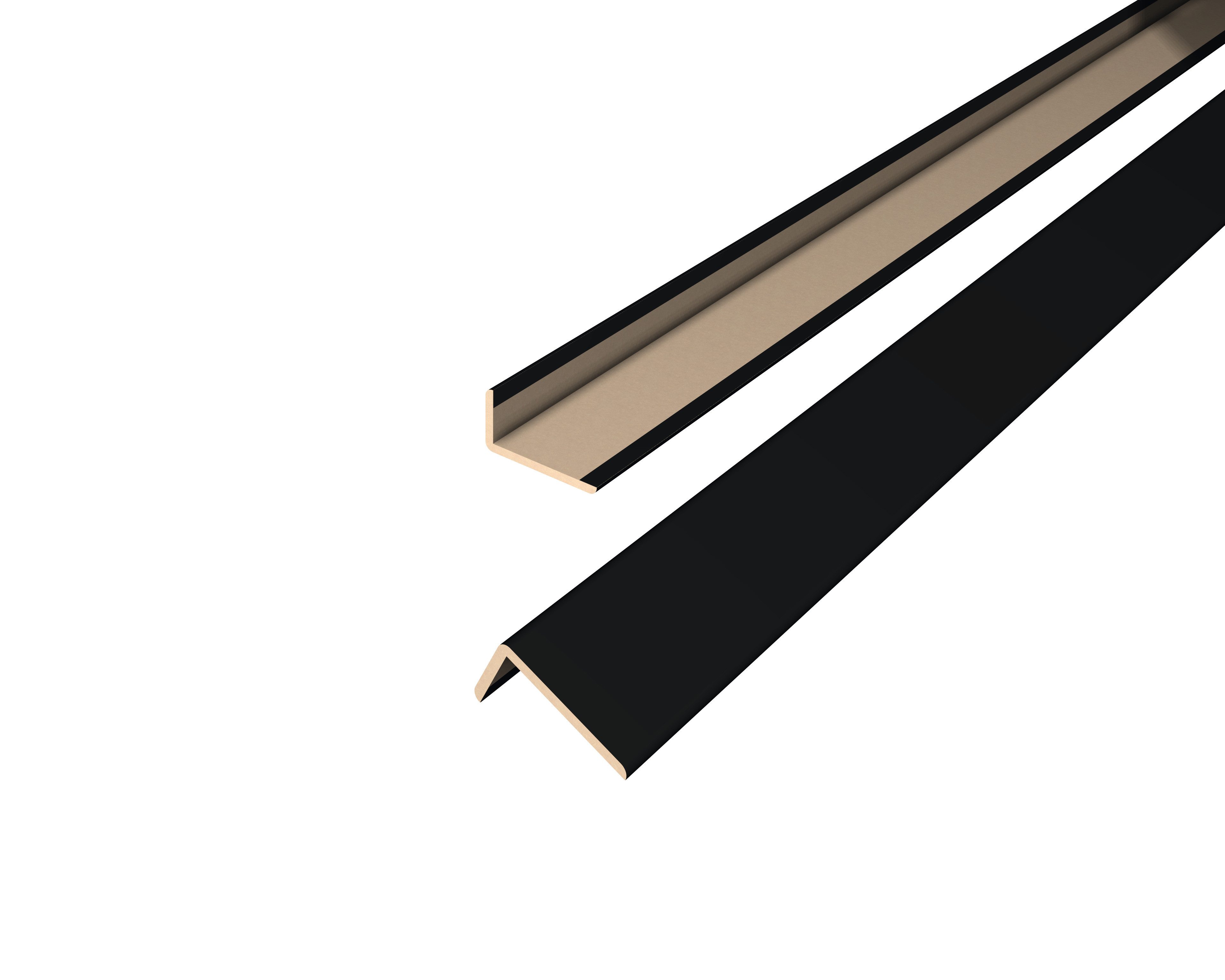 EGGER Abschlussleiste Winkelleiste Decowall WL537 schwarz, günstig online kaufen