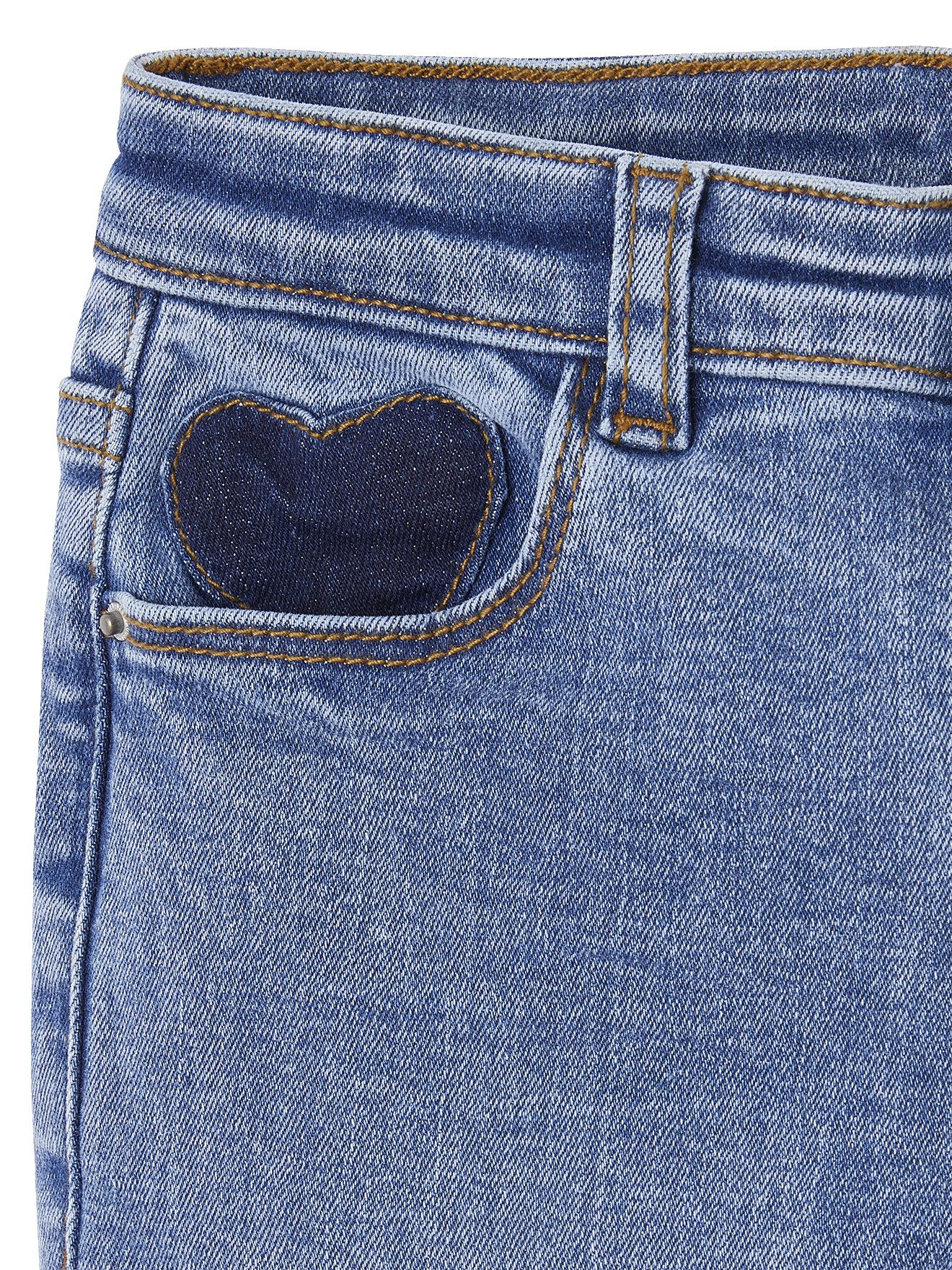 vertbaudet 7/8-Caprijeans Mädchen Slim-Jeans, Hüftweite COMFORT