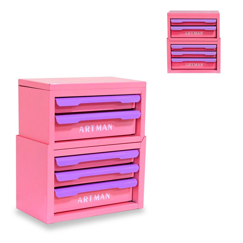 BBWL Make-Up Organizer 5 Schubladen Kosmetik Aufbewahrung Metall Schminktisch Organizer, Make-up Organizer Schubladenbox stapelbar platzsparend
