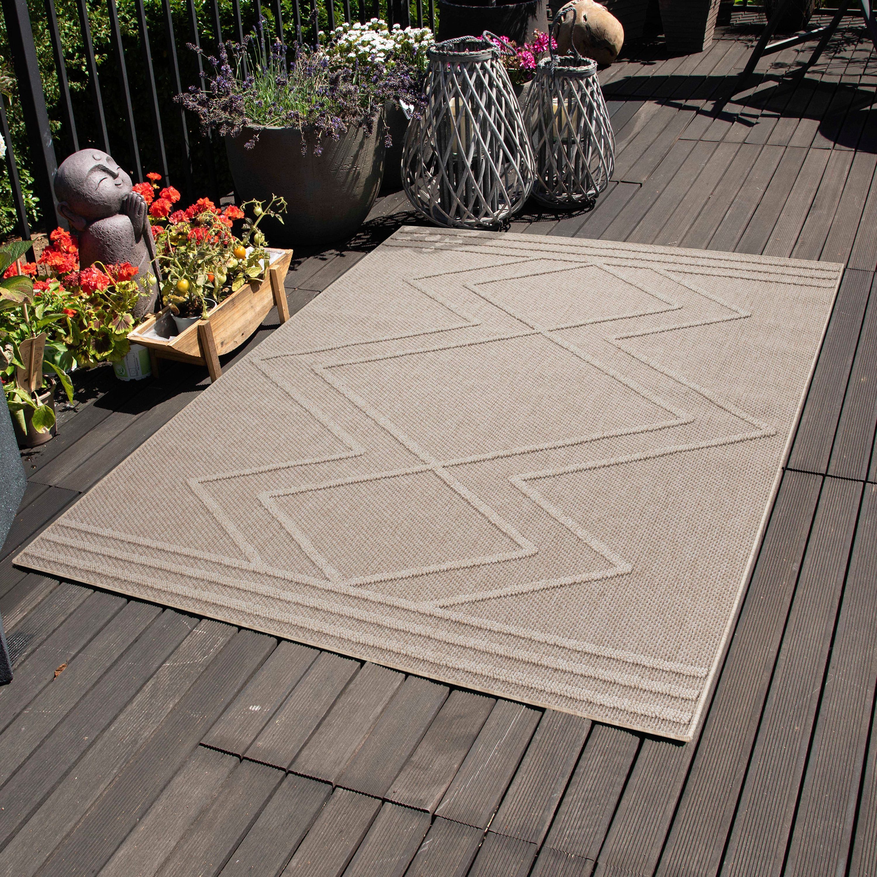 Carpettex Outdoorteppich Boho-Design, Läufer, Höhe: 8 günstig online kaufen