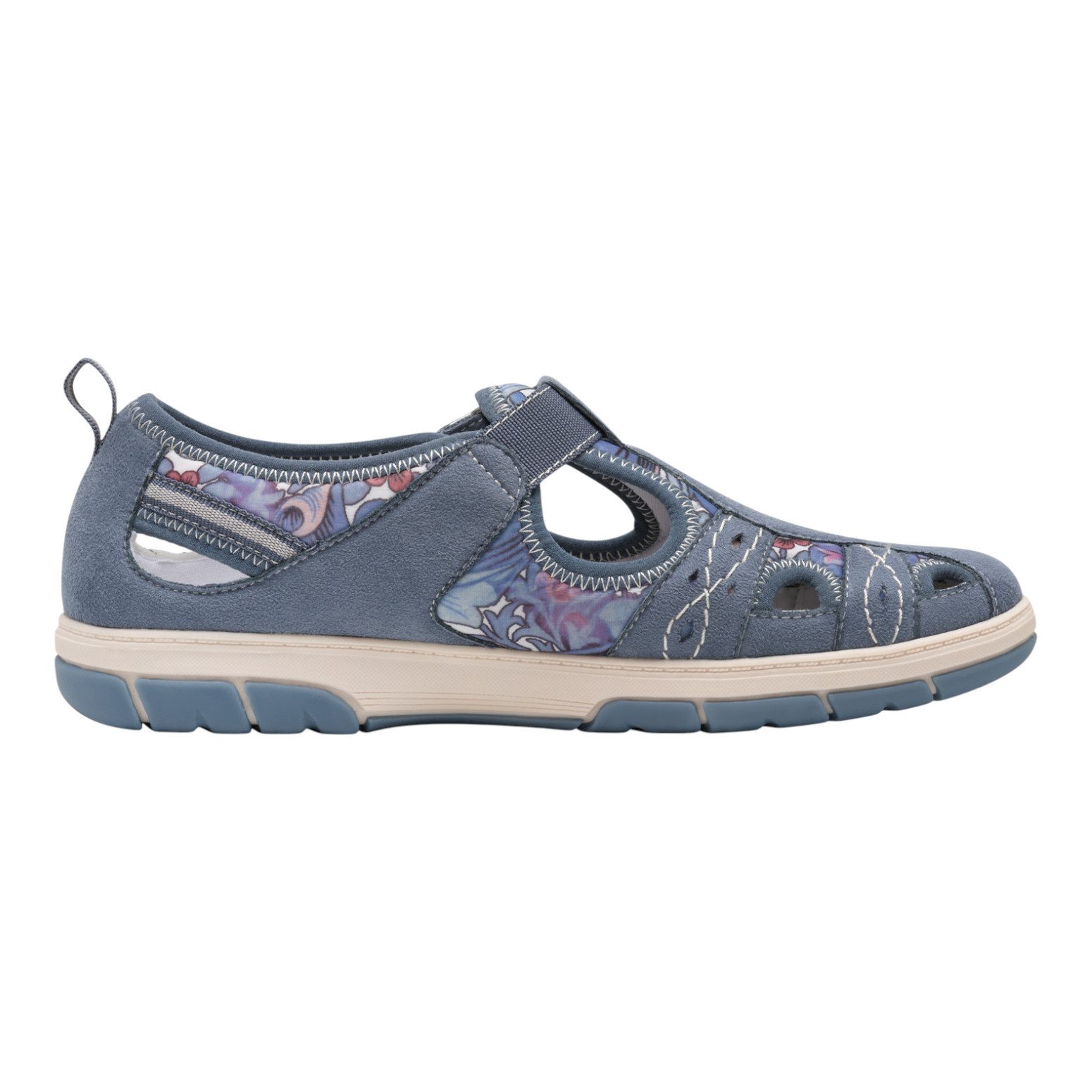 Jana Jana Damen Klettschuh 8-23671-44-802 denim blau Slipper