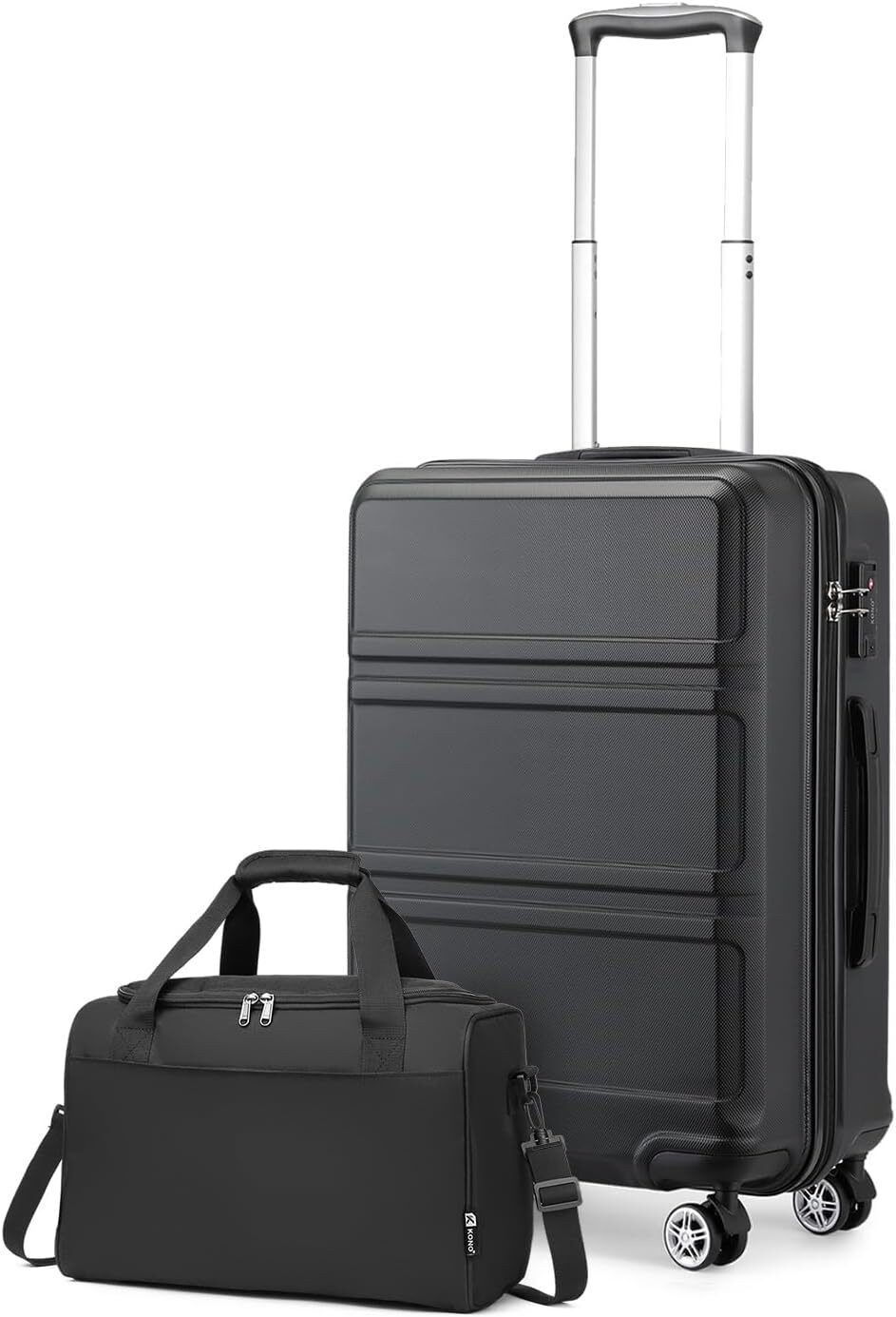 KONO Kofferset 2-teiliges Reiseset: Trolley-Koffer 52 cm Höhe+ Handtasche 25 cm Höhe, (2 tlg)