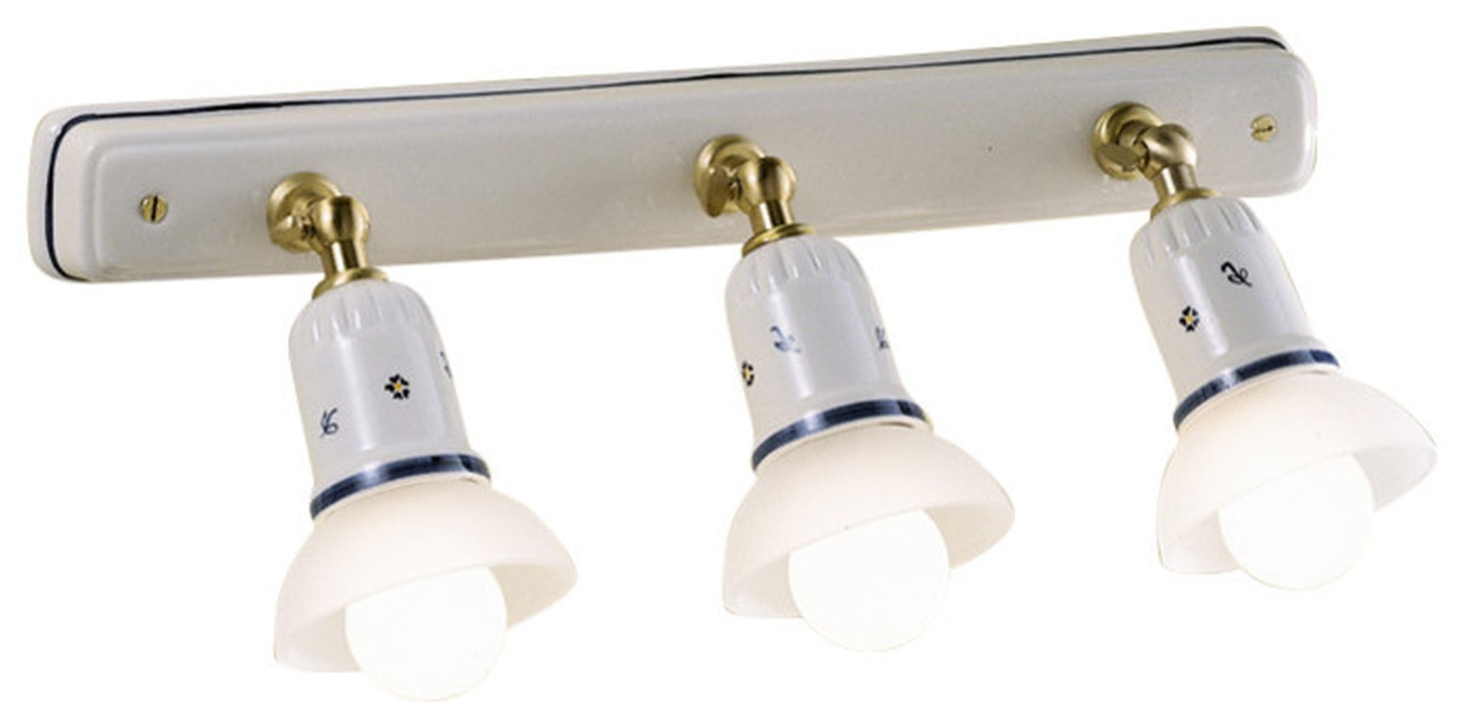 Licht-Erlebnisse Wandstrahler DILICA, ohne Leuchtmittel, Metall Keramik E14 verstellbar in Weiß Messing matt