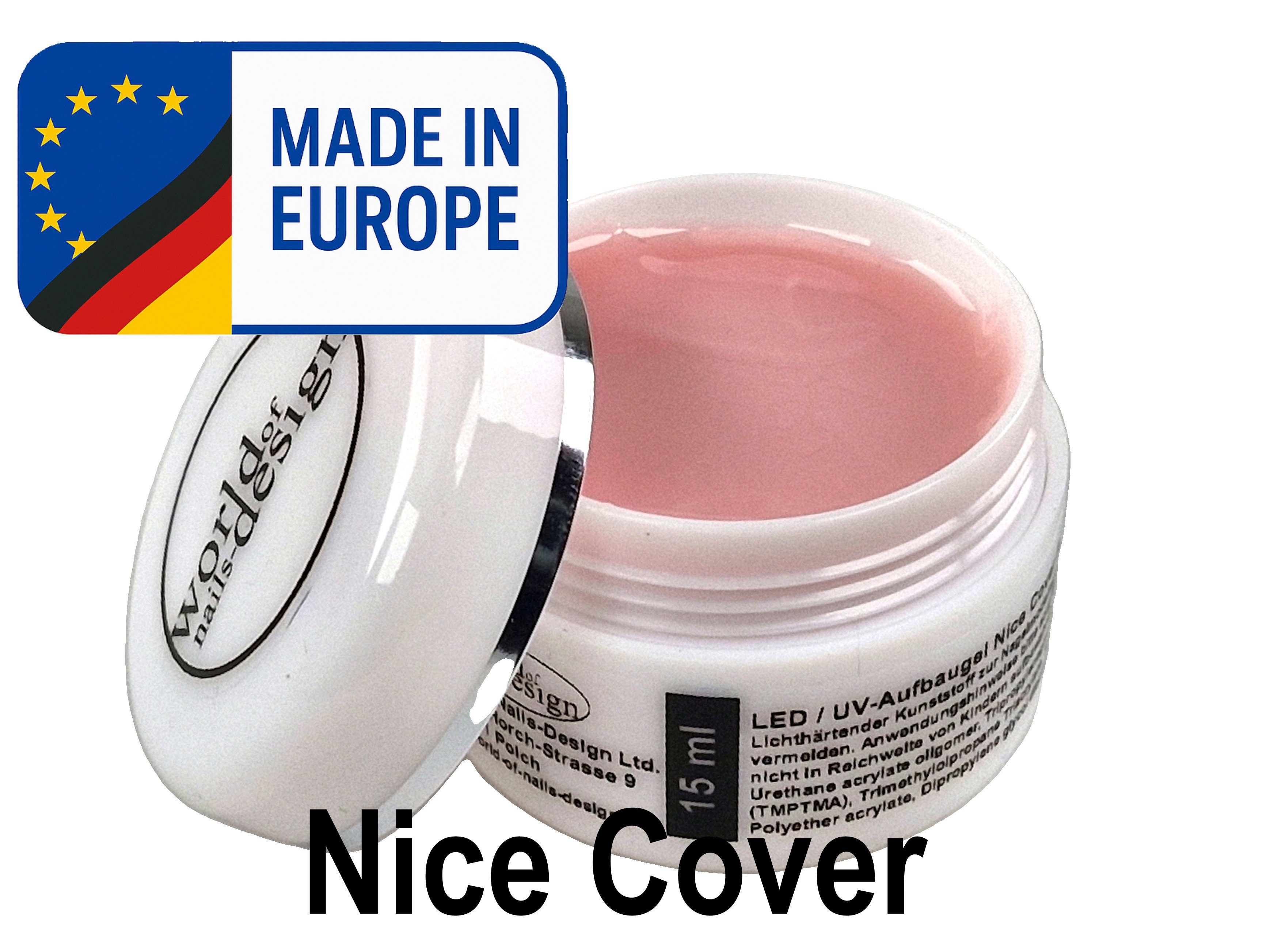 World of Nails-Design UV-Gel LED / UV-Gel Aufbaugel, 1Phasen, Fiberglas cover milchig, Babyboomer, dickviskose, milchig transparent