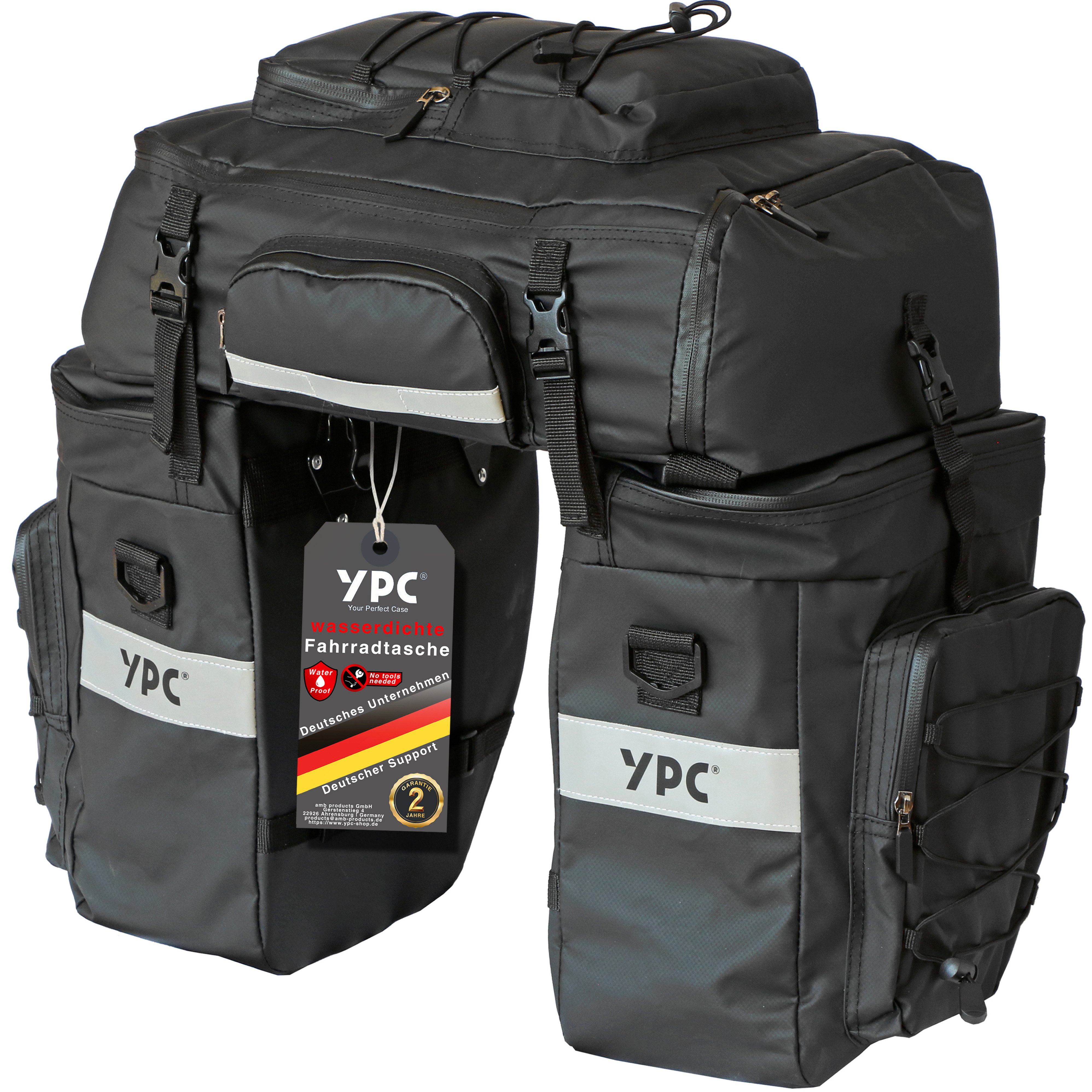 YPC Fahrradtasche Voyager 65 Liter 3 in 1 Fahrradtasche Gepäckträger