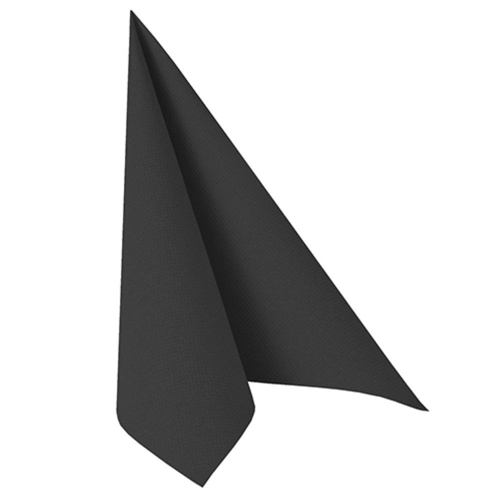 PAPSTAR Papierserviette 50 Servietten "ROYAL Collection" 1/4-Falz 48 cm x 48 cm schwarz