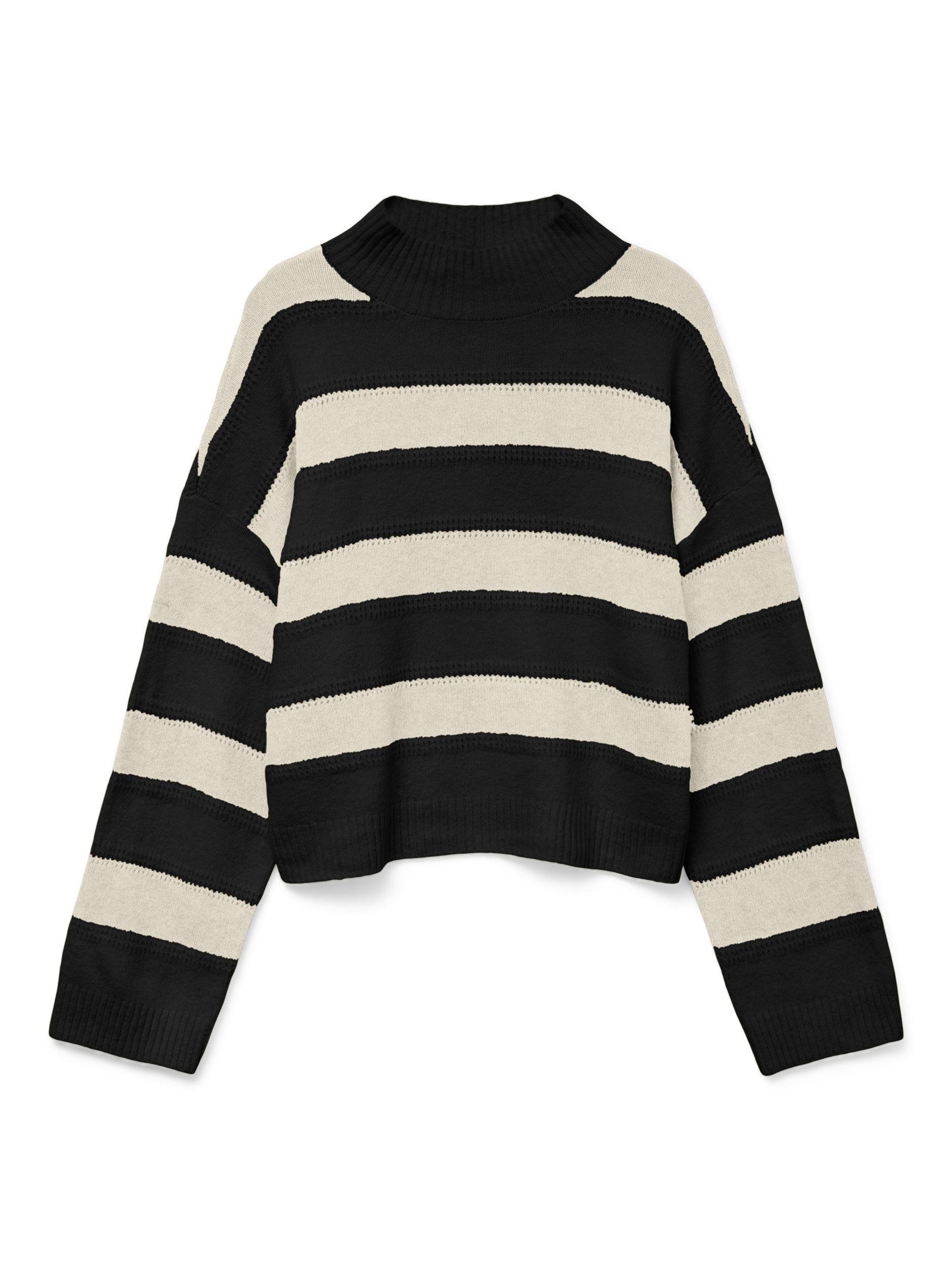 Vero Moda Strickpullover VMINEZ LS HIGHNECK SHORT PULLOVER B günstig online kaufen