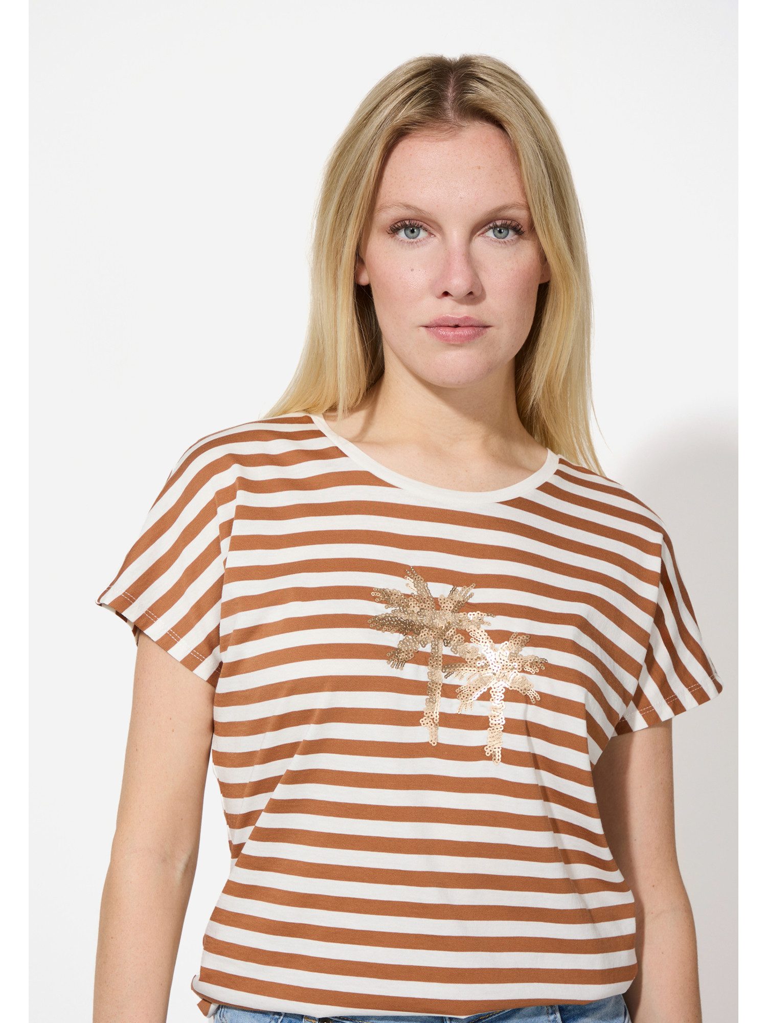 MORE&MORE Kurzarmshirt Streifenshirt günstig online kaufen