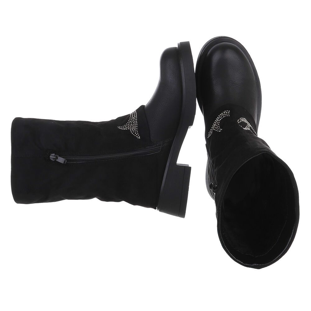 Ital-Design Damen Cowboyboots Biker Westernstiefel (88519566) Blockabsatz F günstig online kaufen