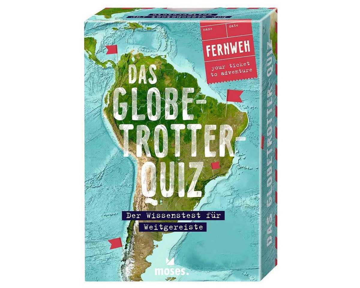 Moses. Verlag Spiel Das Globetrotter-Quiz Wissensspiel Geografie & Weltwissen ab 14 Jahren