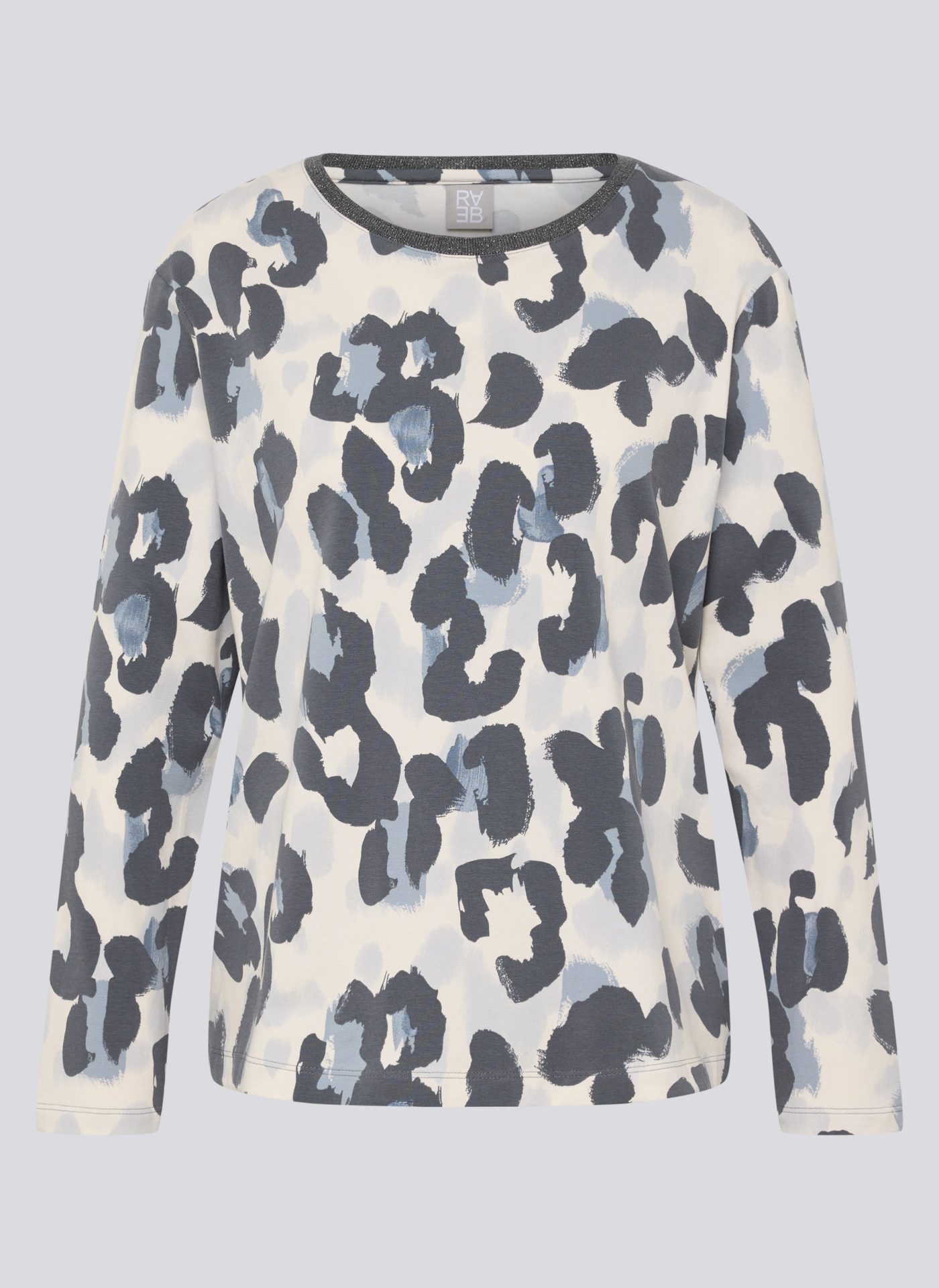 Rabe Langarmshirt mit Allover-Print