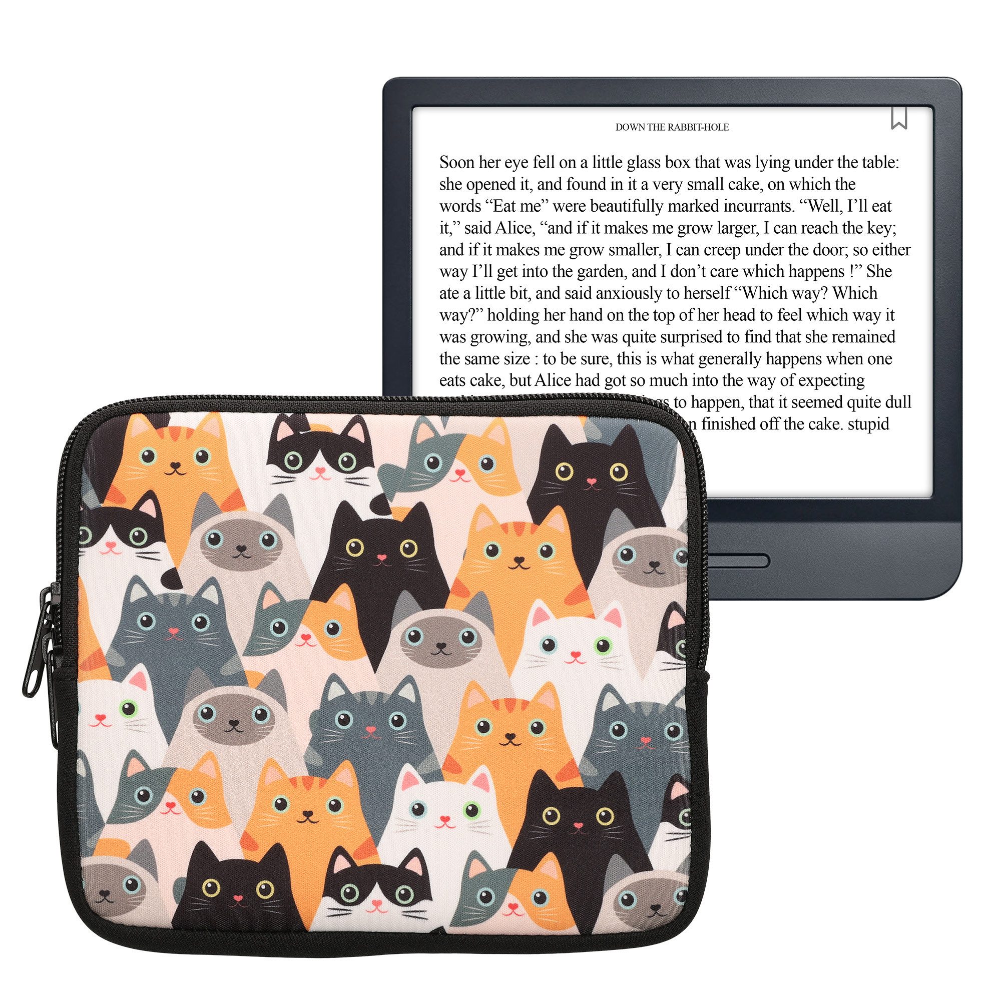 kwmobile Schutz-Set Tasche für eReader, Neopren Hülle Schutzhülle - Innenmaße