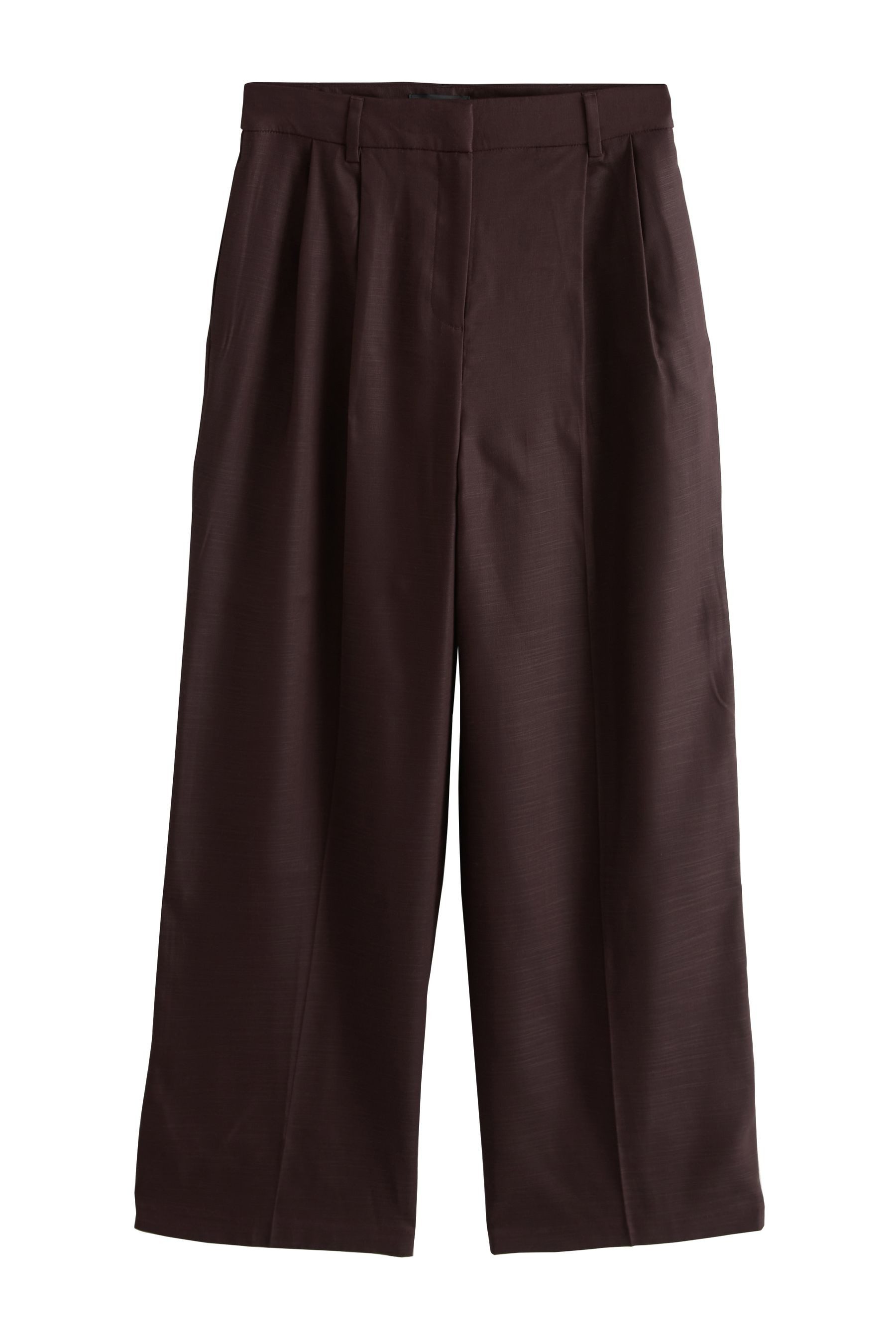 Next Stoffhose Glänzende Hose mit geradem Bein (1-tlg)