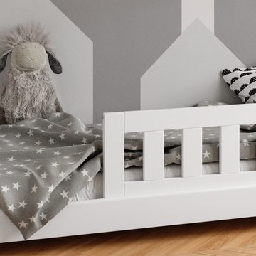 VitaliSpa® Bettschutzgitter Rausfallschutz für Kinderbett 120cm Weiß