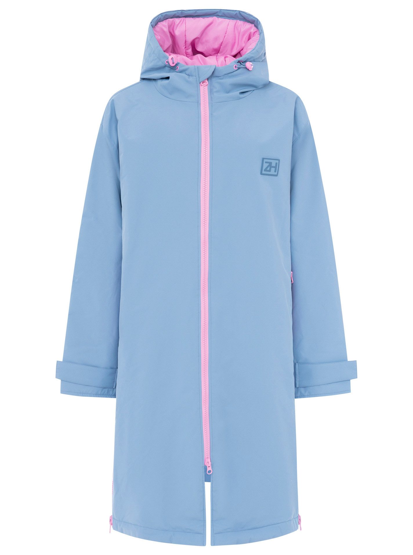 Zwillingsherz Kurzmantel "Oversize Windjacke ZH" Kapuze, Reißverschluss, seitliche Taschen, leicht wattiert