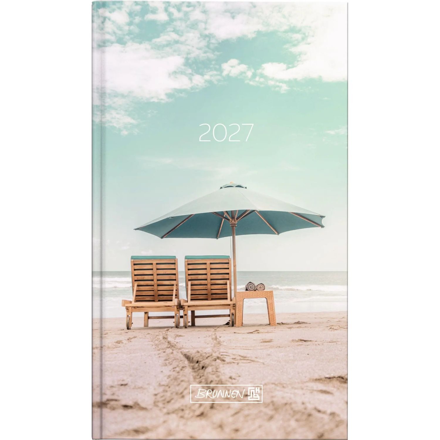 Taschenkalender BRUNNEN 1075615037 Taschenkalender Mod. 756 2027 "Sunbeds" A6, Papier