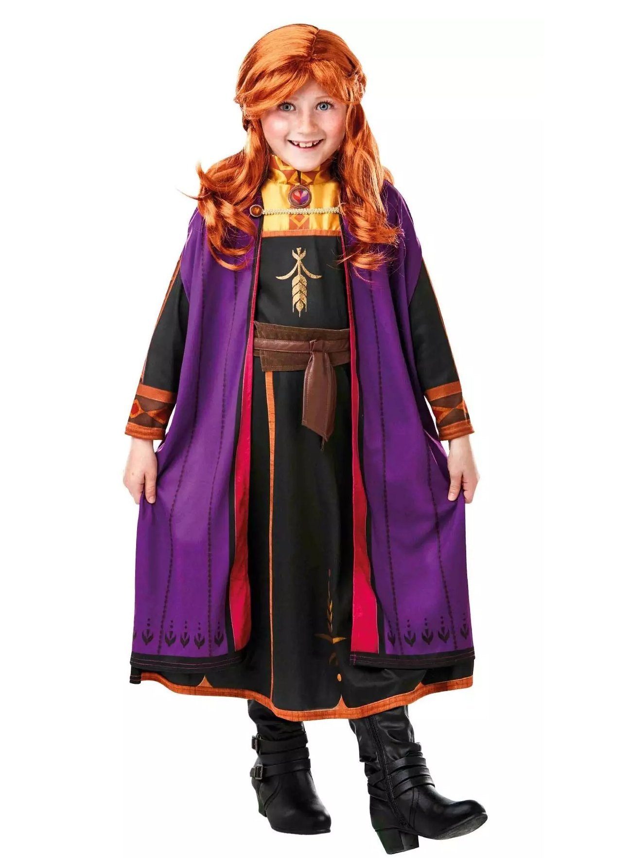 Prinzessin-Kostüm Die Eiskönigin Anna Kostüm mit Perücke
