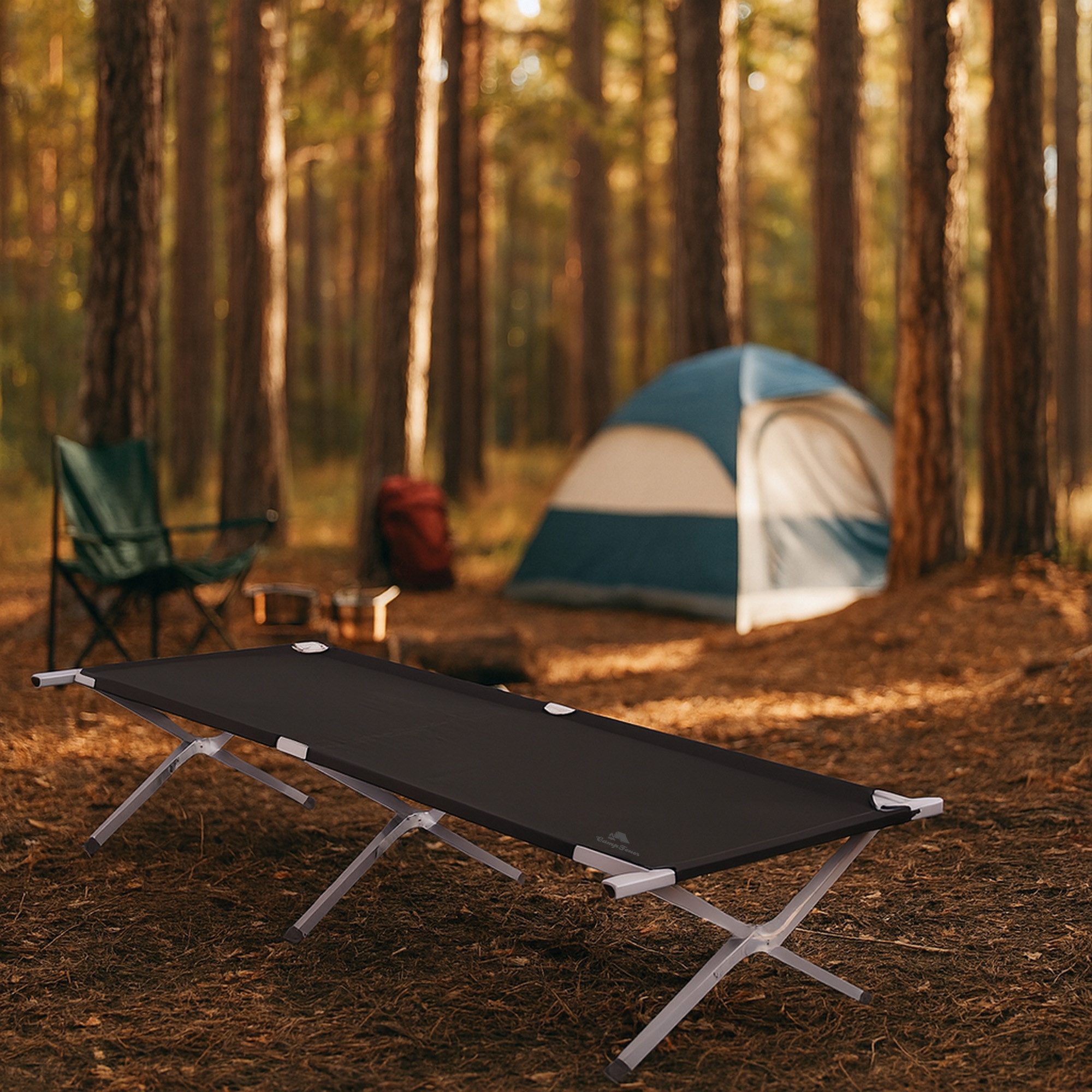 CampFeuer Gartenliege XXL Feldbett mit Tragetasche, günstig online kaufen