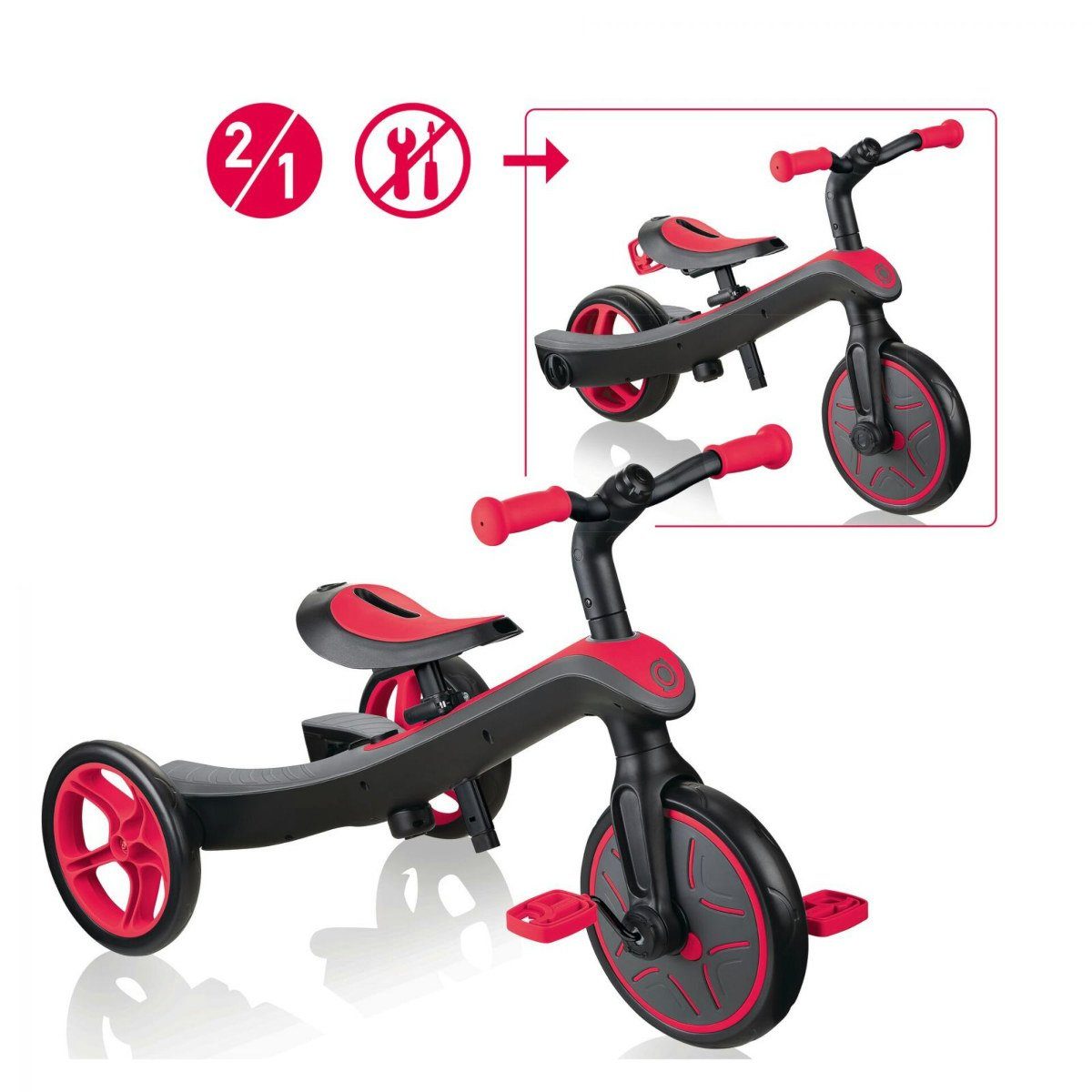 Dreirad Authentic Sports Dreirad Globber Trike Explorer 2 in 1