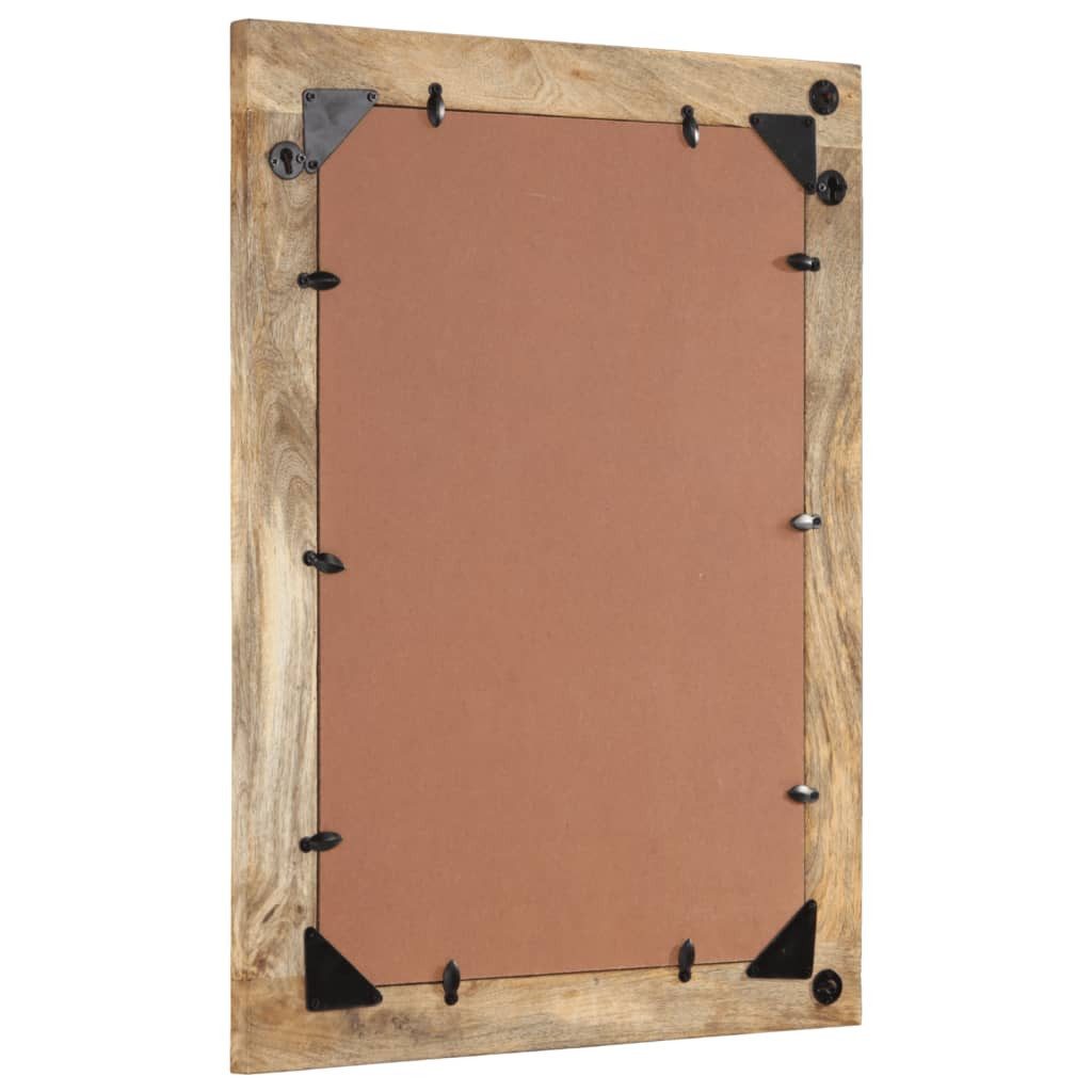 vidaXL Spiegel Badspiegel 50x70x2,5 cm Massivholz und Glas