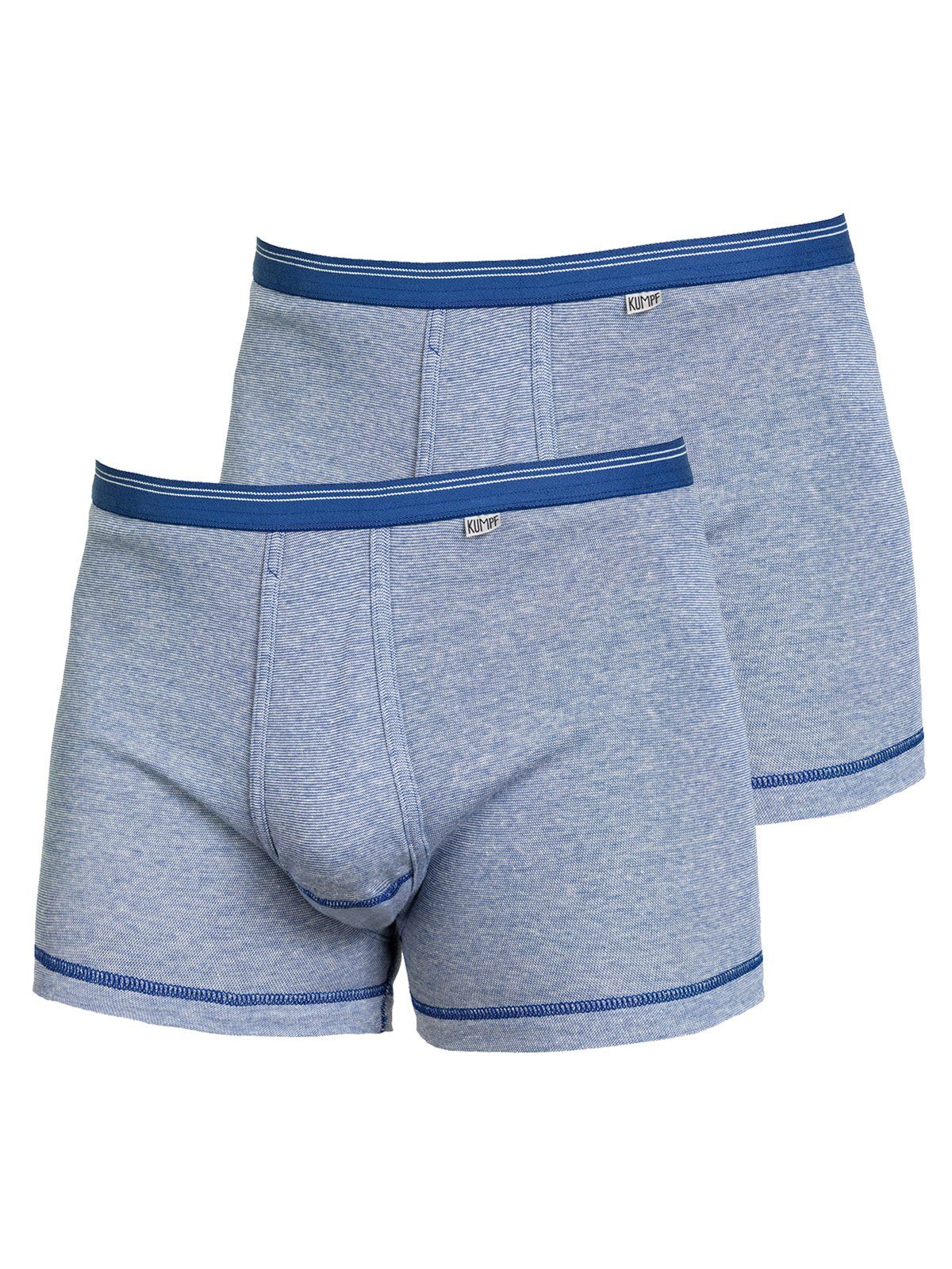 KUMPF Retro Pants 2er Sparpack Herren Short Feinripp Jeans (Spar-Set, 2-St) mit eingriff marine